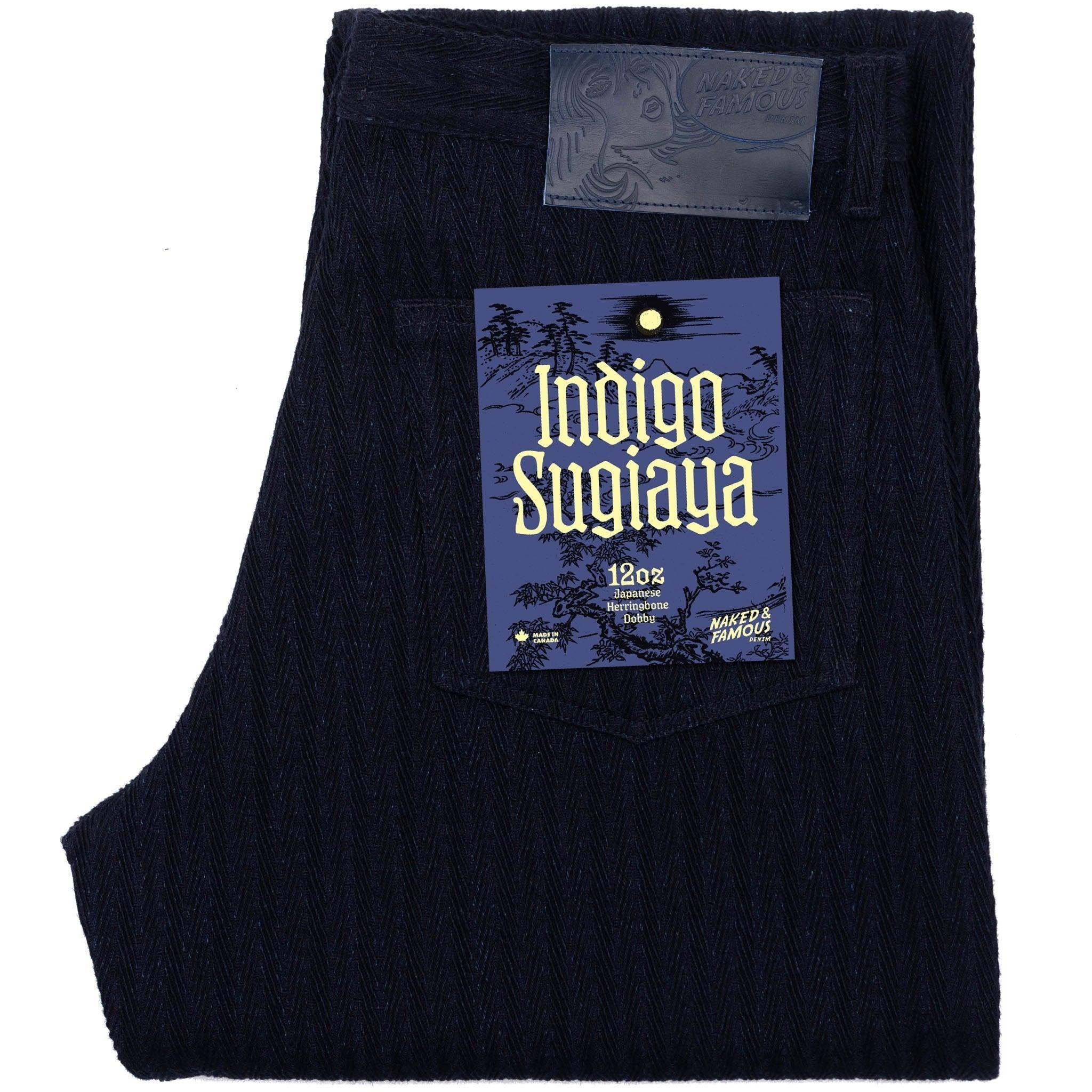 【Naked & Famous】Pleated Trouser Indigo Sugiaya 靛藍染大魚骨紋打摺直筒長褲