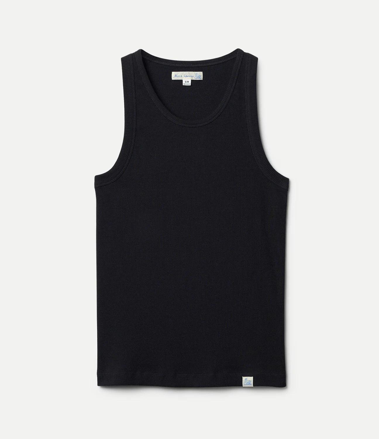 Iconic Ribbed Cotton Tank Top Black 黑色經典羅紋坦克背心