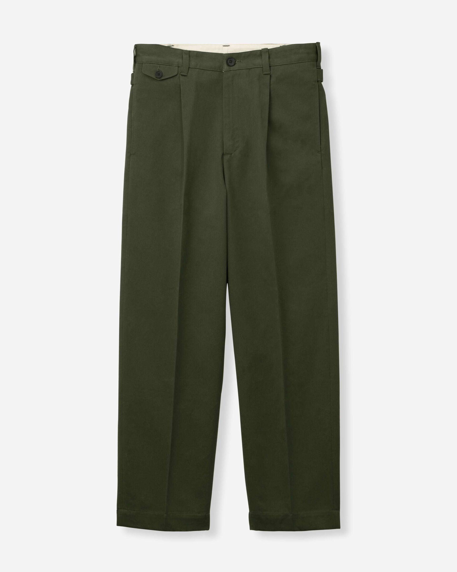 WESTPOINT TROUSERS - FABRIC DYE GREEN 淺綠吉薩棉西點軍校直筒長褲