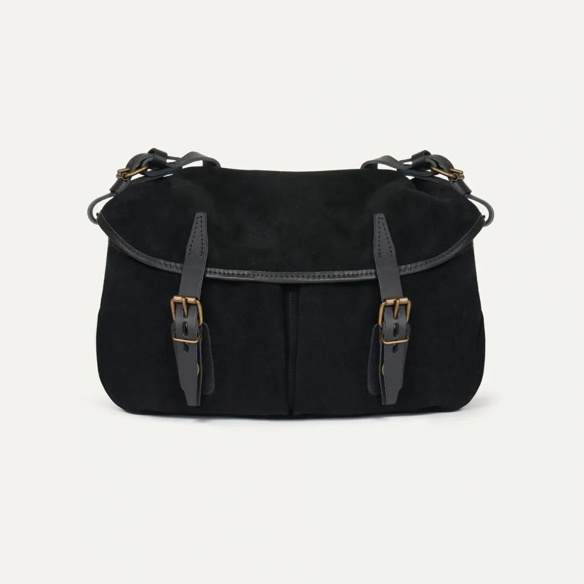 Fisherman's Musette S Black 黑色漁夫麂皮包S號