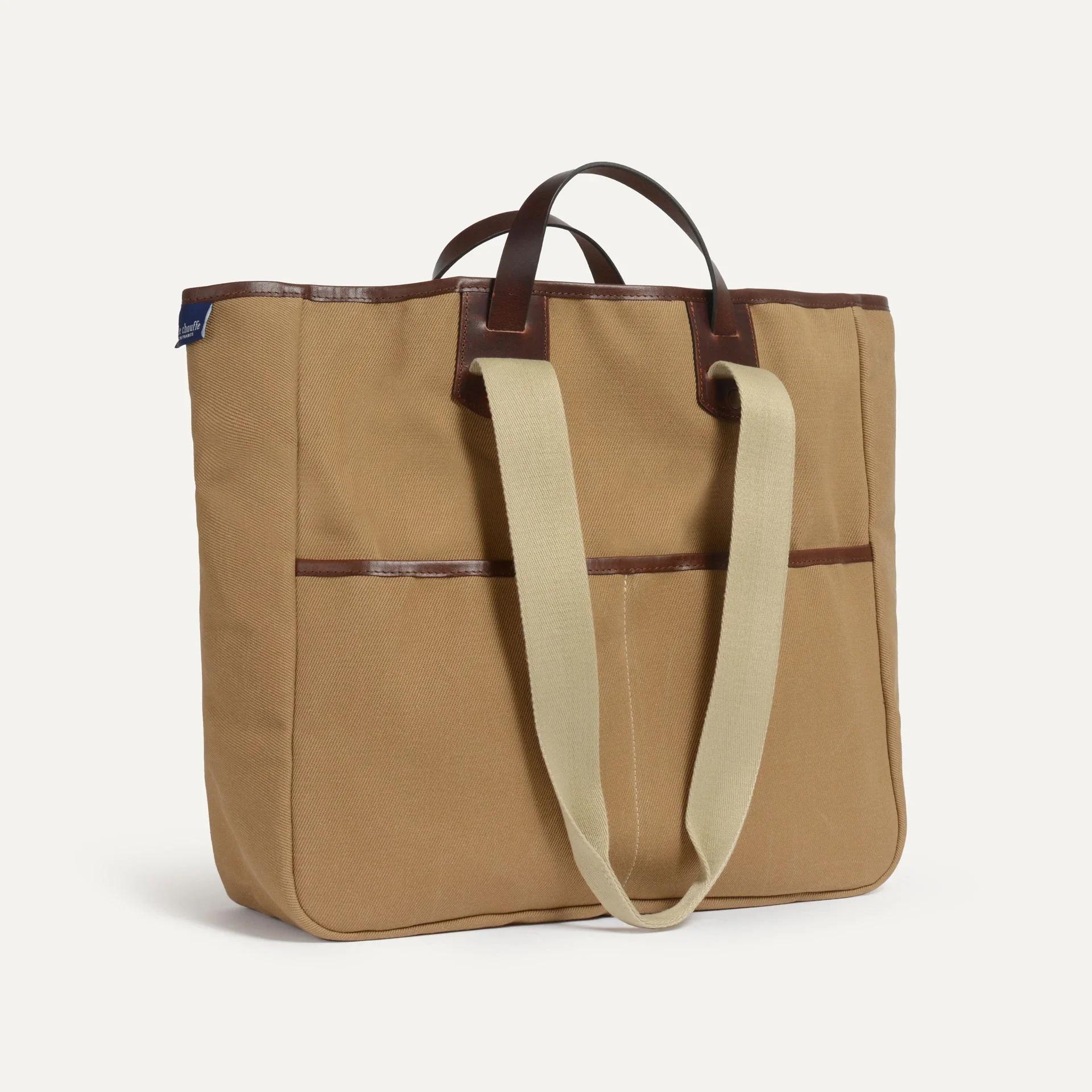 Meline Tote Bag Camel BM 英國帆布身米色大手提包