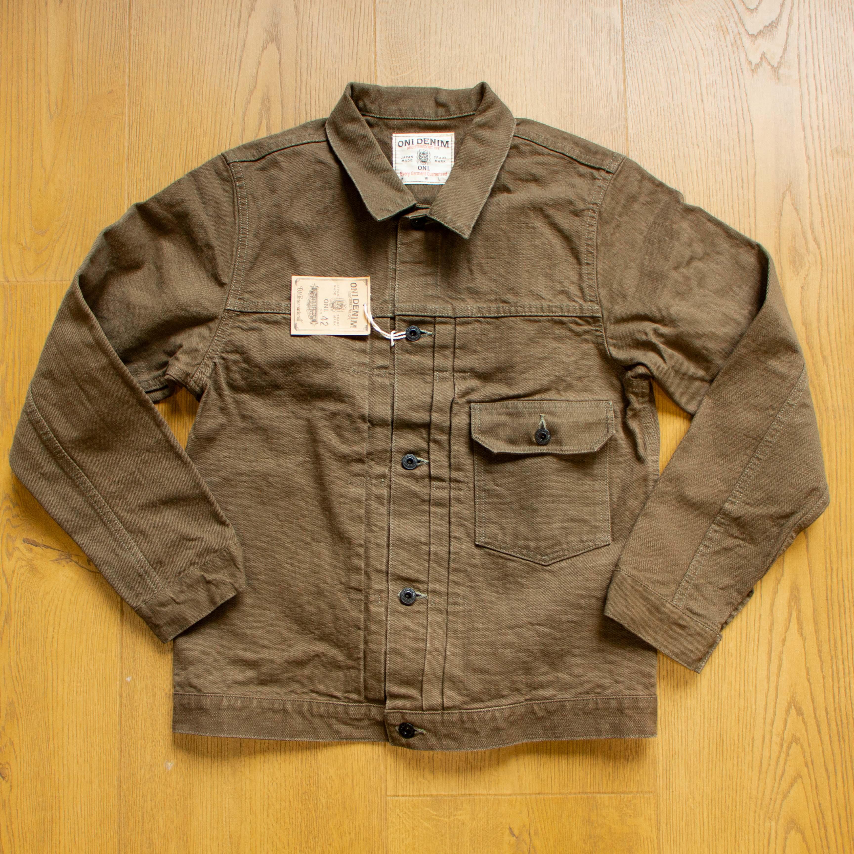 01507L-HOX-OLB Sulphur Dye Heavy Oxford Type I Jacket 超重磅牛津布橄欖色一代夾克