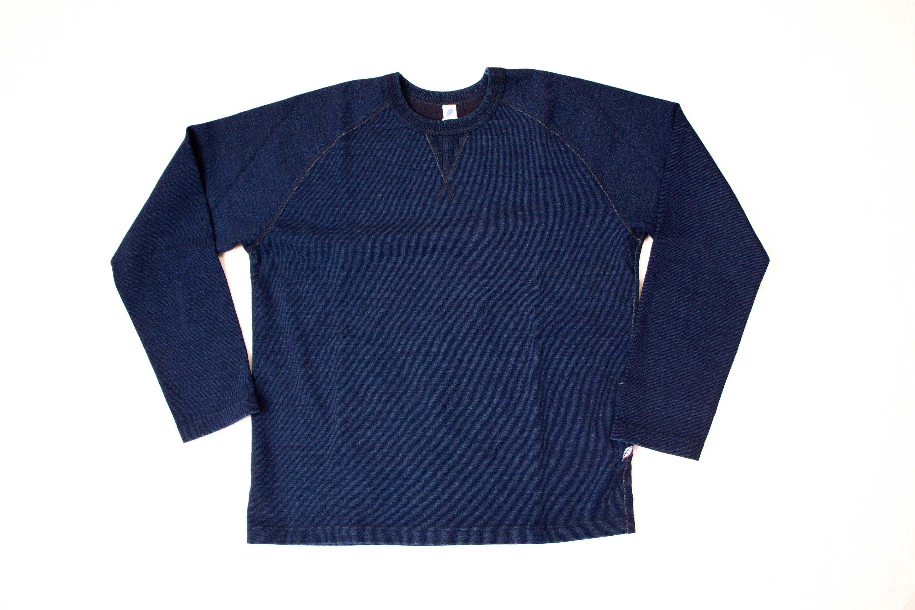 5413-ID 11oz Raglan Sweatshirt - Indigo 靛藍厚磅圓領長袖