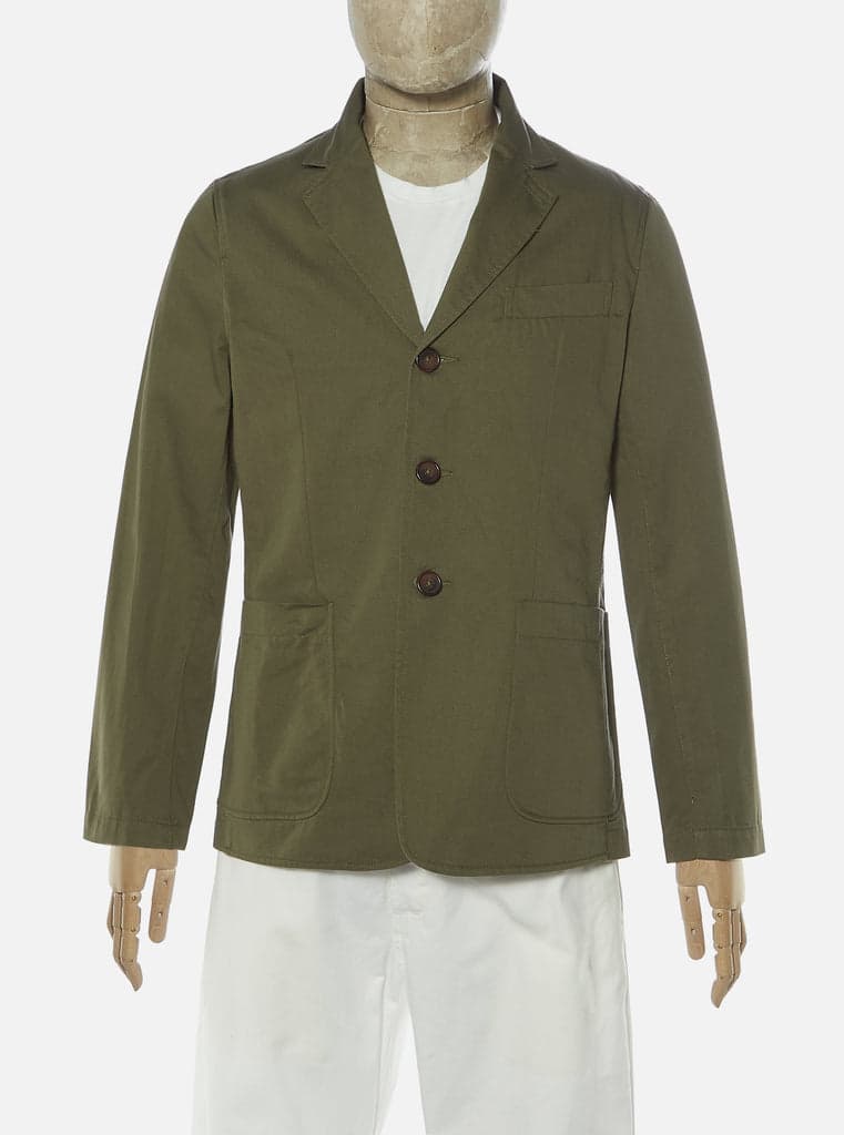 London Jacket In Light Olive Twill／淺橄欖色英倫西裝夾克
