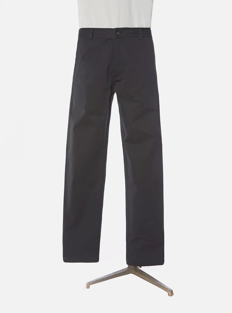 低腰修身直筒 斜紋工作褲／Black Twill Aston Pant