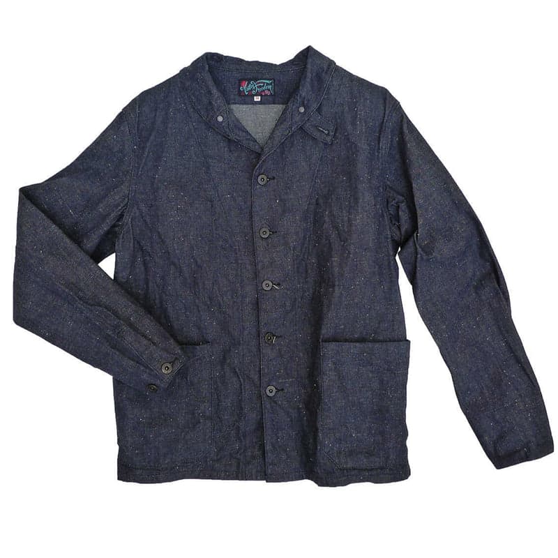棉麻混紡 海軍雪花單寧夾克 / Dockyard Jacket - Snow Denim