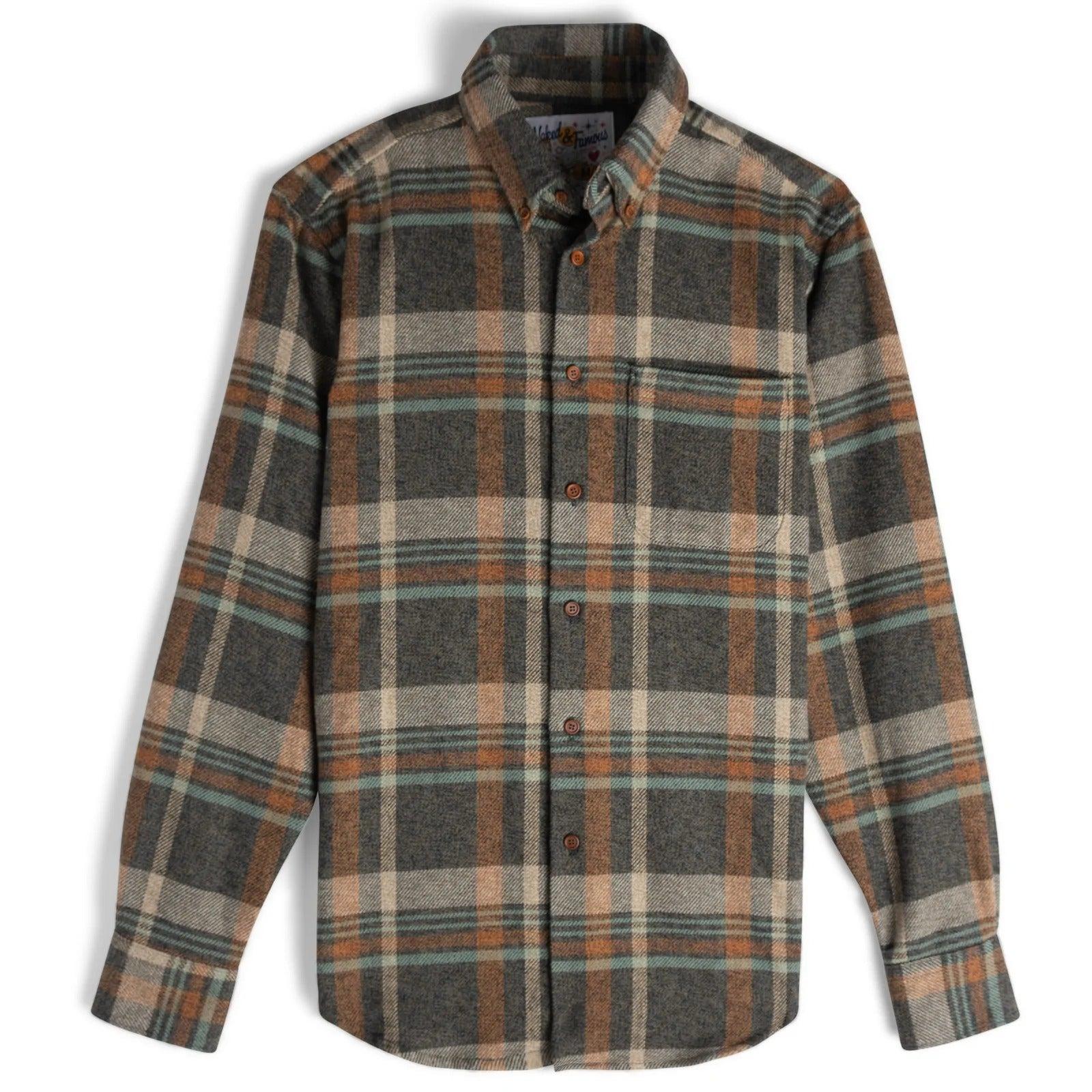 【Naked and Famous】Easy Shirt - Heavy Vintage Flannel - Blue/Rust/重磅 日本雜色撚紗 復古法蘭絨襯衫