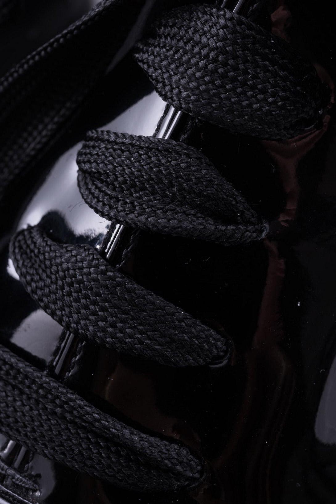 Black Barathea Evening Shoelaces