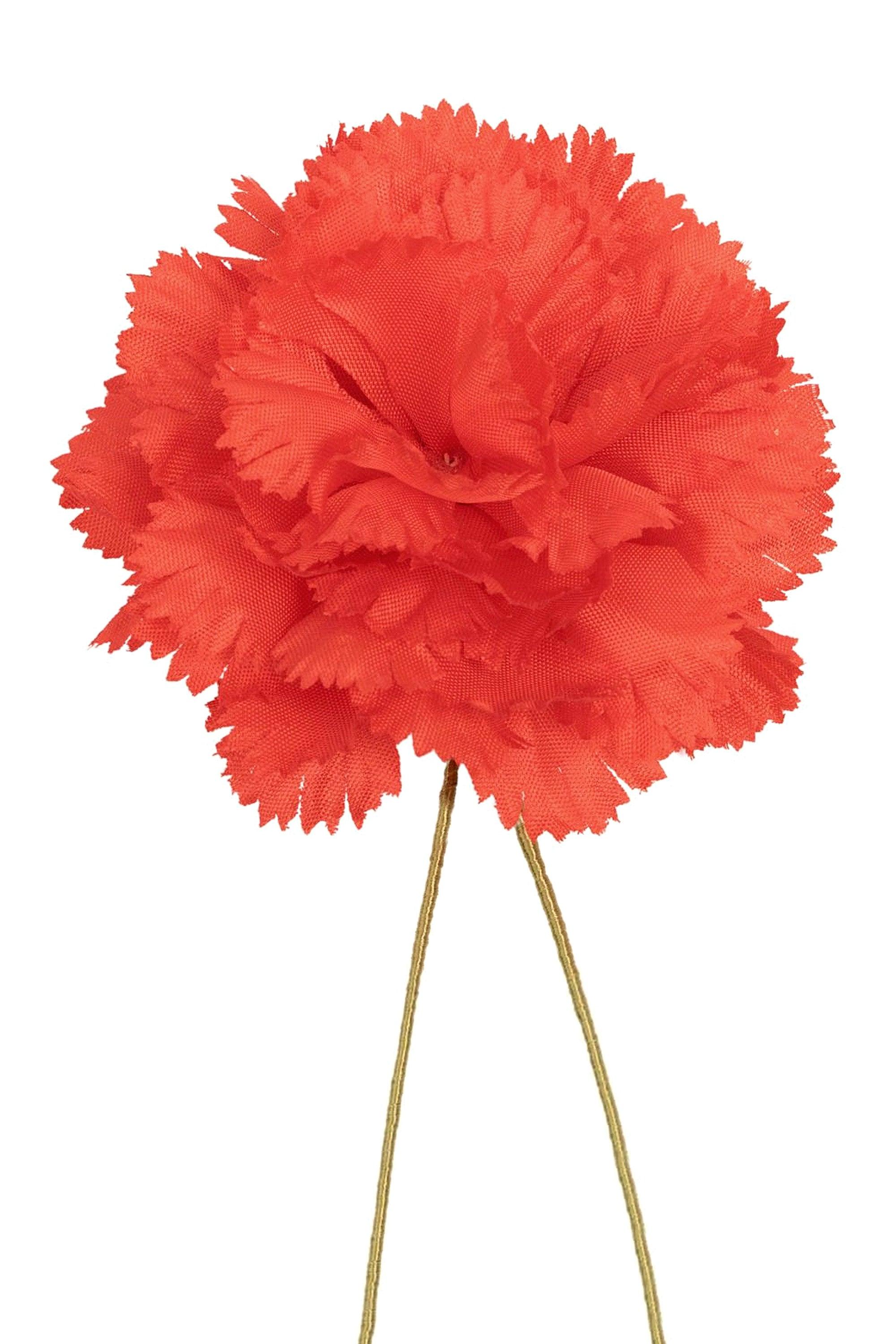 Life-Sized Tuxedo Red Carnation Boutonnière Flower