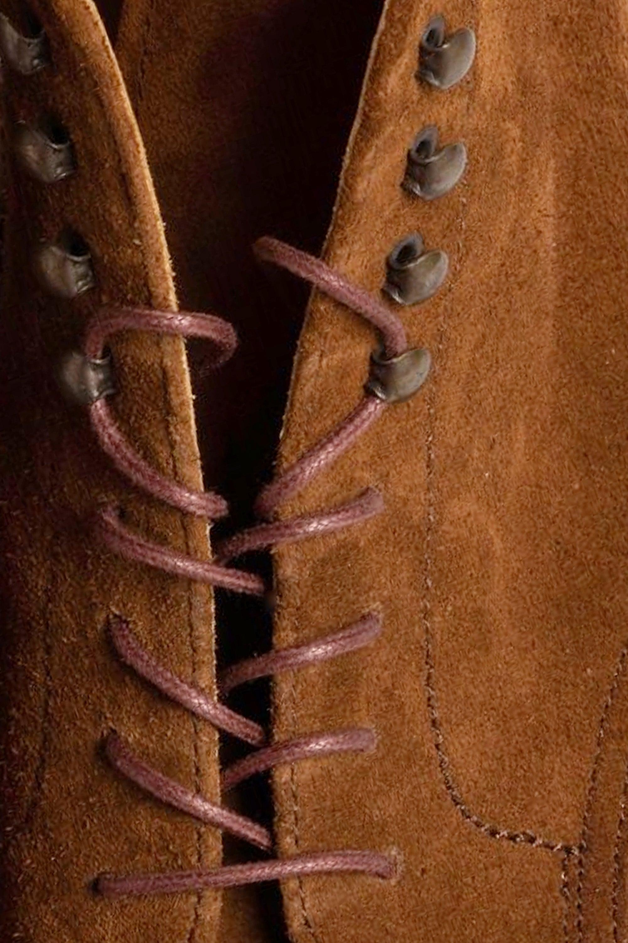 Round Bordeaux Waxed Cotton Bootlaces