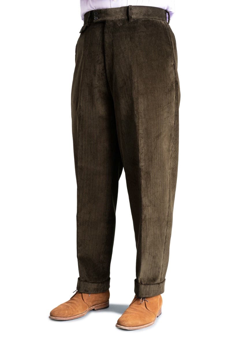 Dark Olive Stancliffe Corduroy Trousers