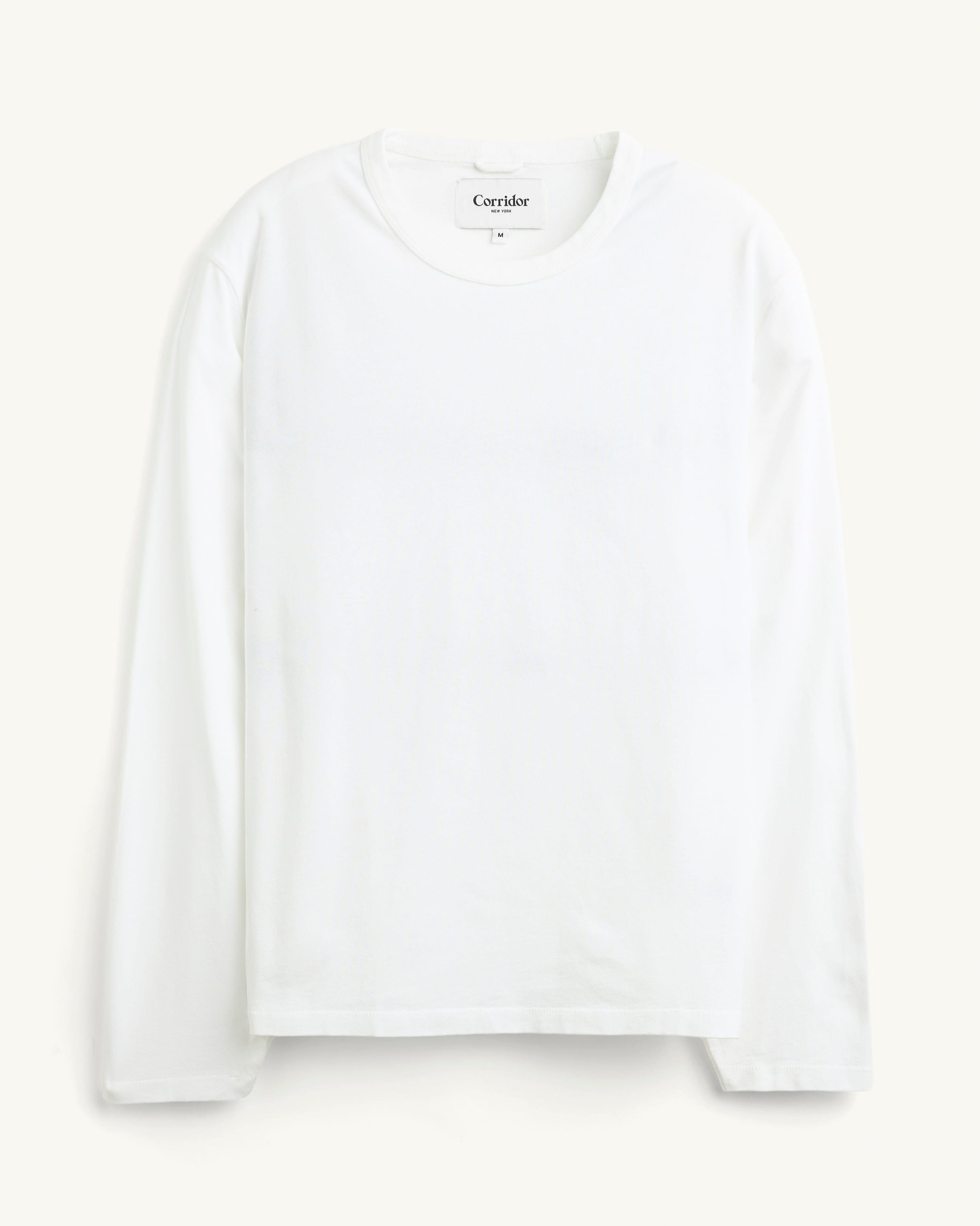 Garment Dye LS Tee - White