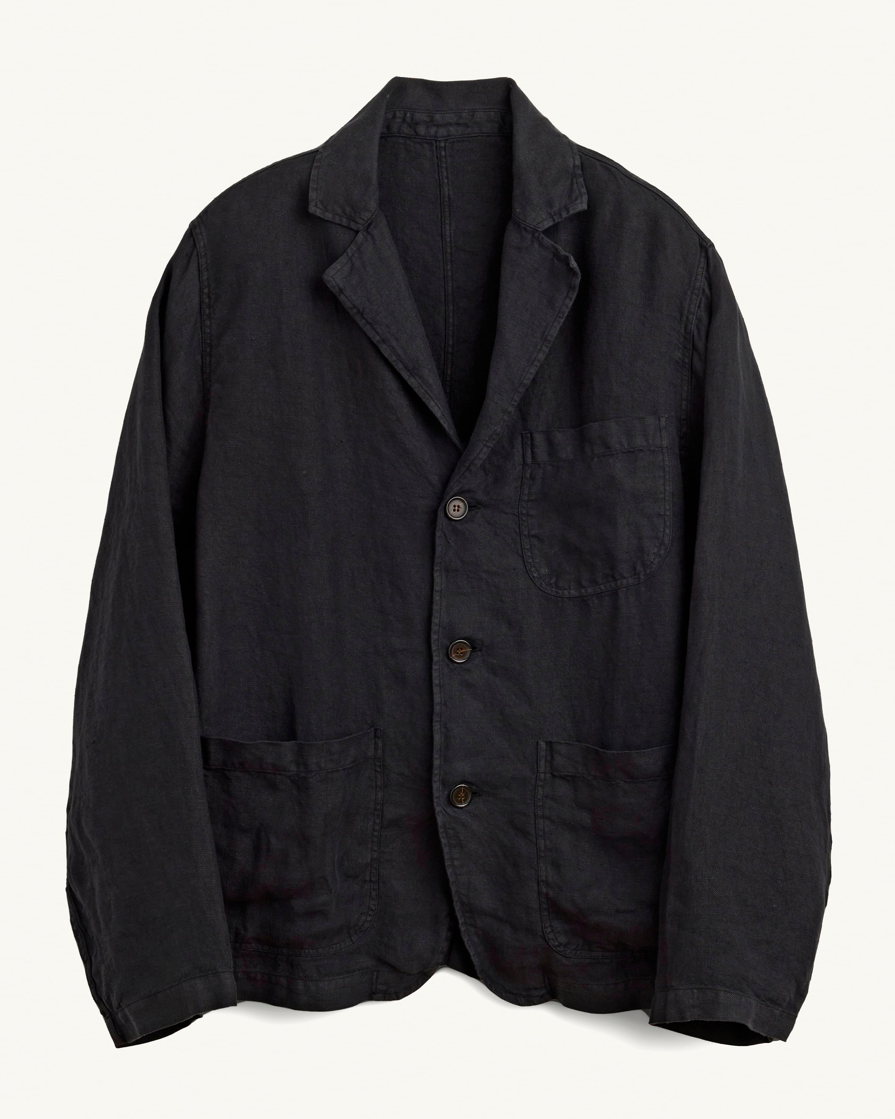 Linen Blazer - Black