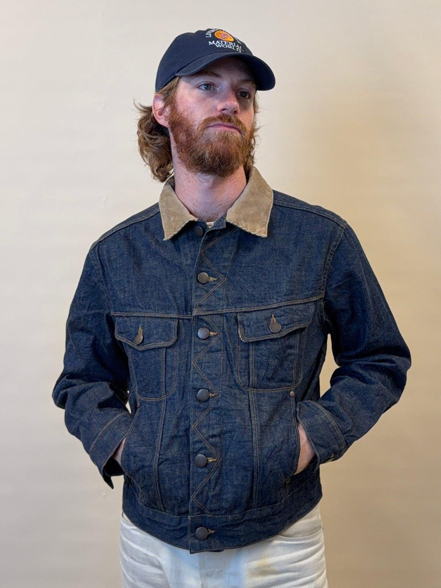 High Low 13 Ounce Natural Indigo Rinsed Jacket