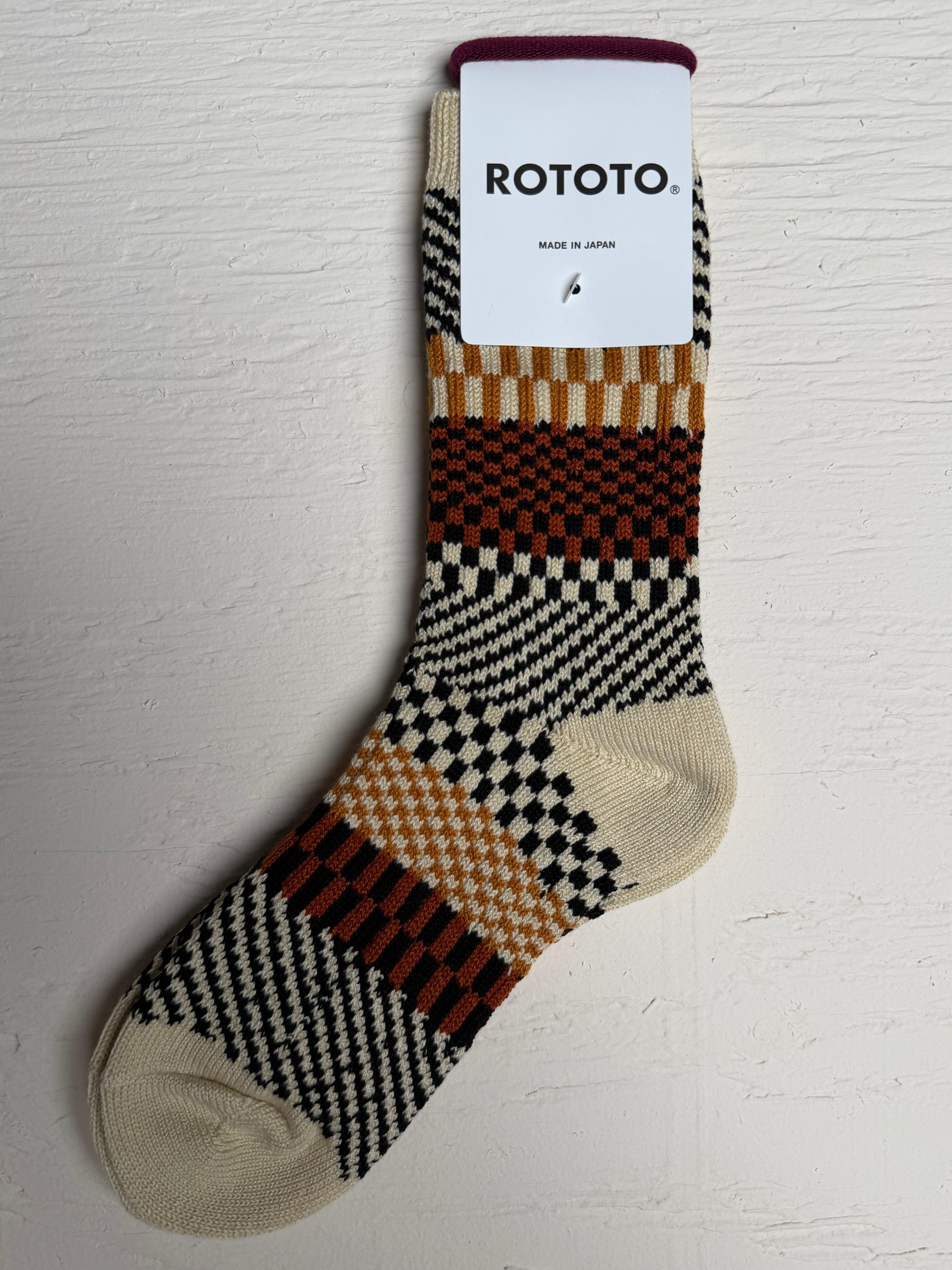 Check & Step Sock Black