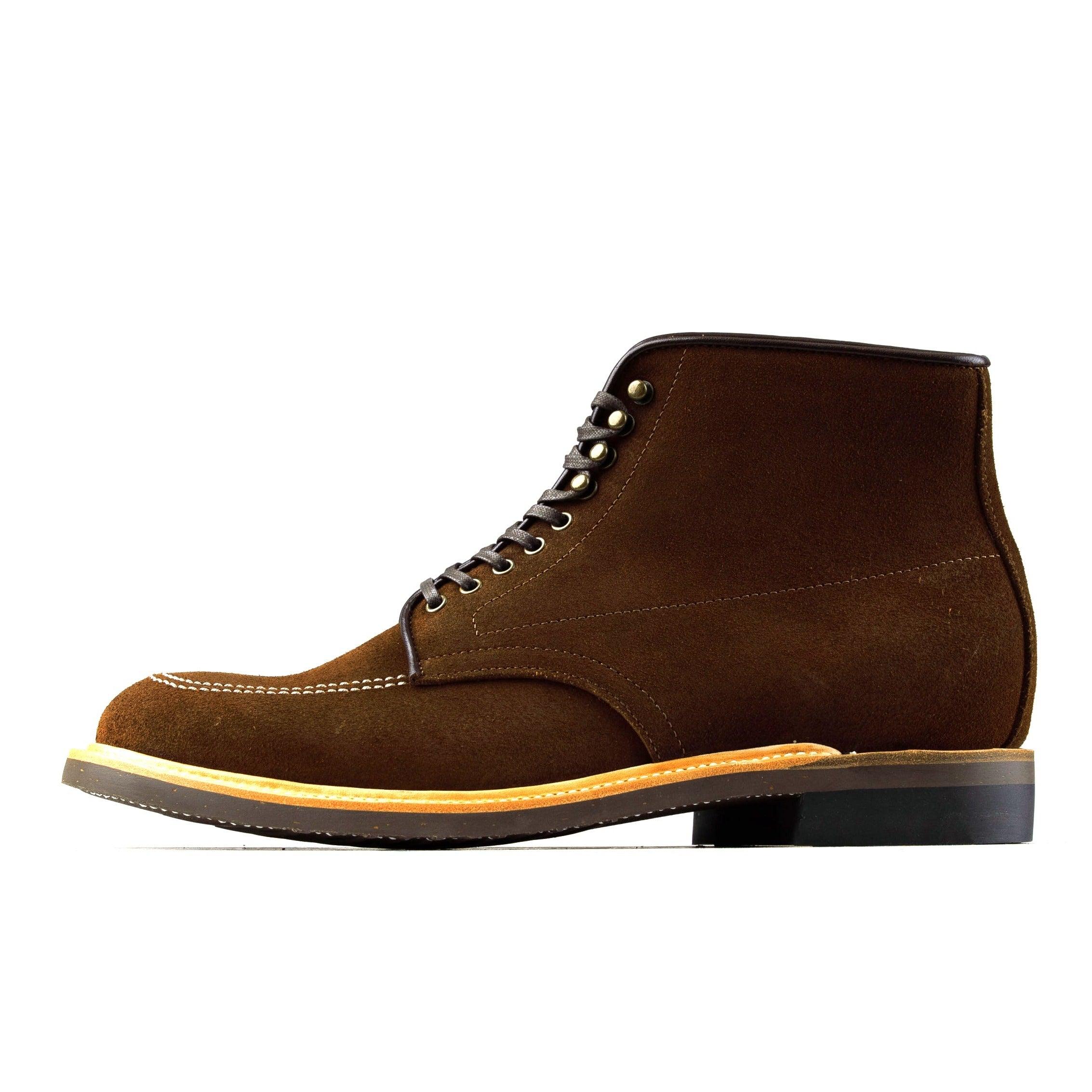 Indiana MocToe Boot - luosjiet®boots - Dark Brown Oiled Cowhide Reverse