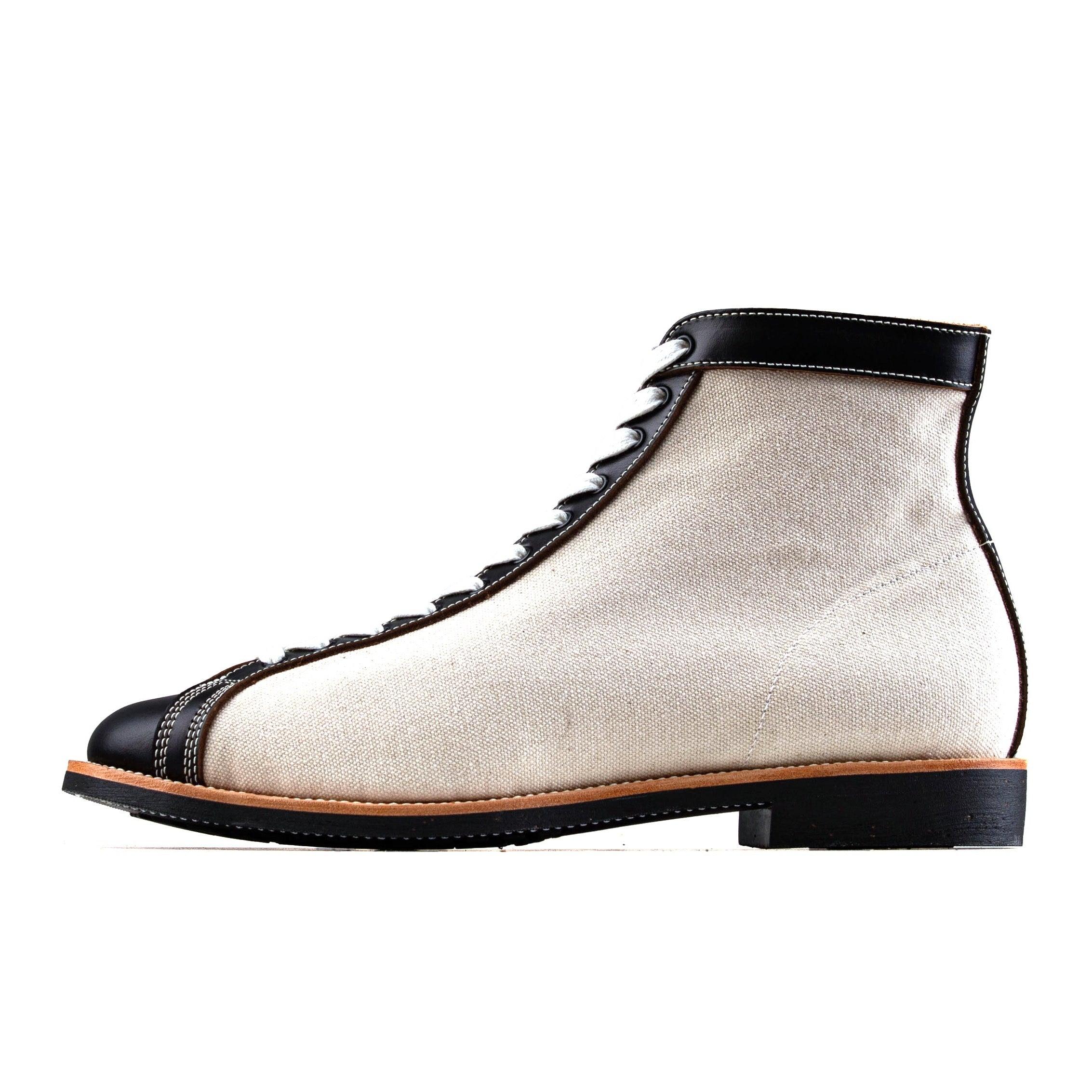 Boxing Boot - luosjiet®boots -  Black TeaCore OTA Cowhide + 16oz Canvas