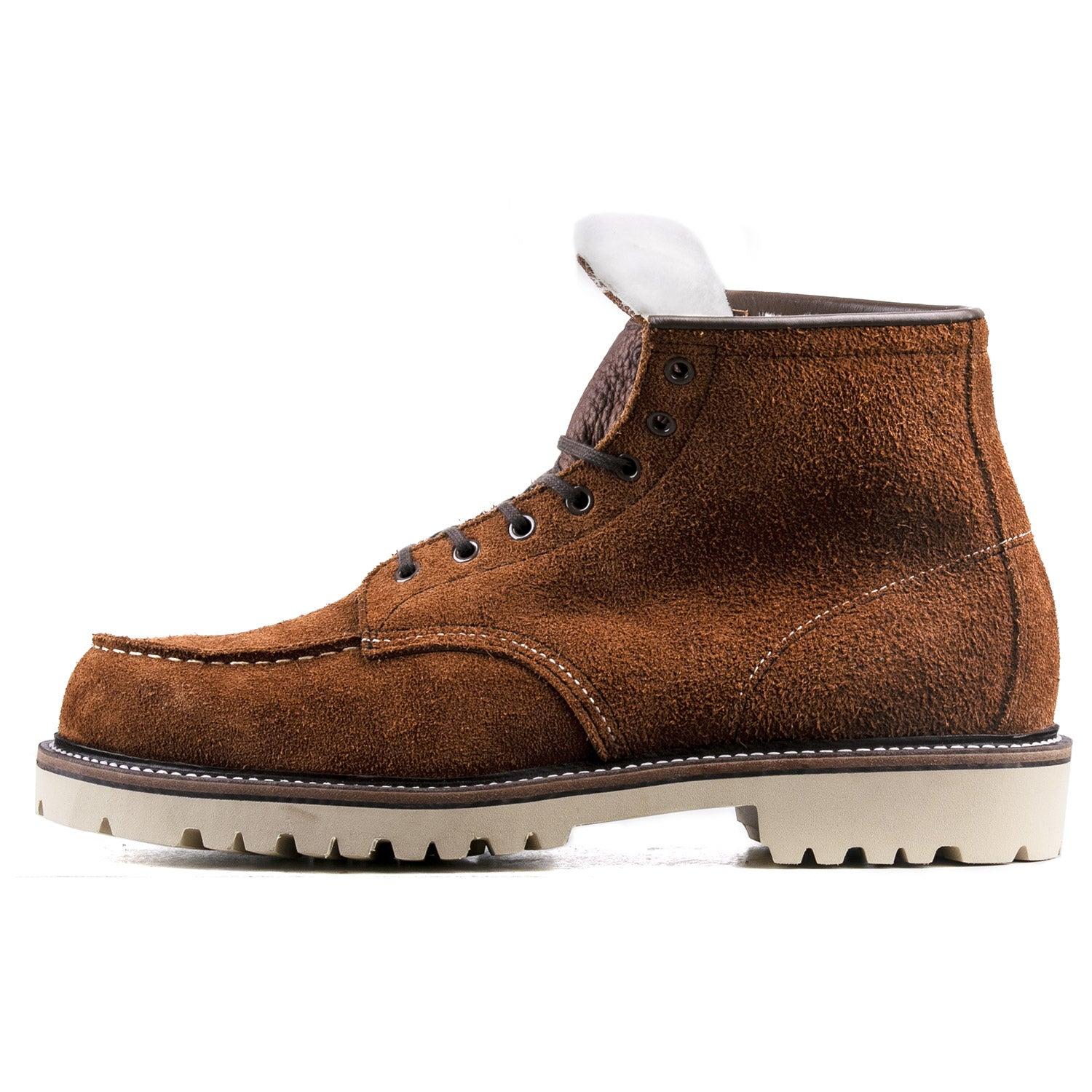 MocToe Woolen Boot -luosjiet®boots - Yellow Brown Oiled Cowhide Reverse