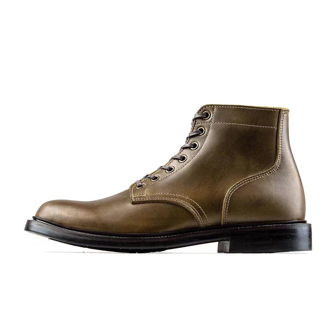 Plain Commander Boot - luosjiet®boots -  Olive Refresh Waxy