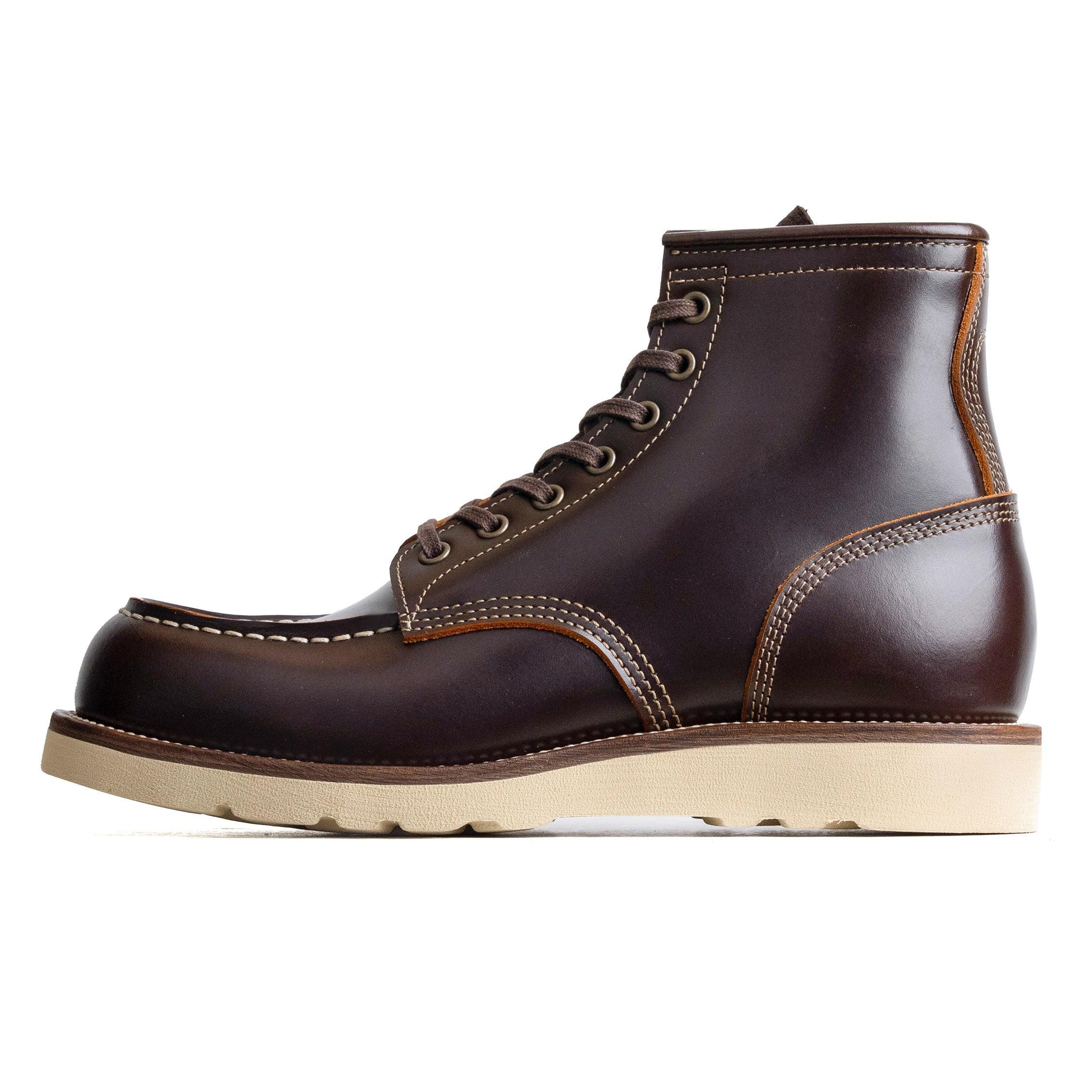 City MocToe Boot -luosjiet®boots - Dark Brown TeaCore Smooth Cowhide