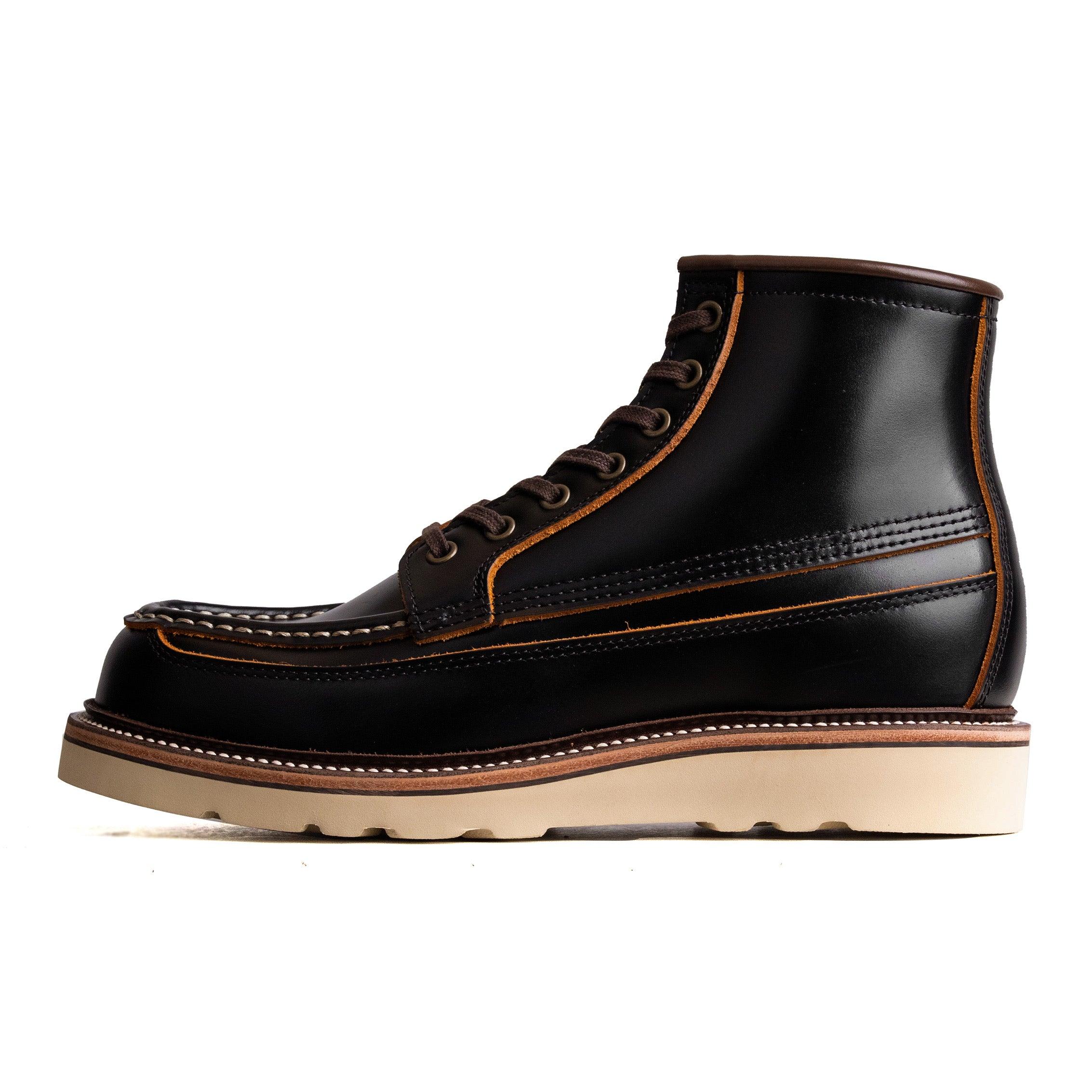 Rural MocToe Boot -luosjiet®boots - Black TeaCore Smooth Cowhide