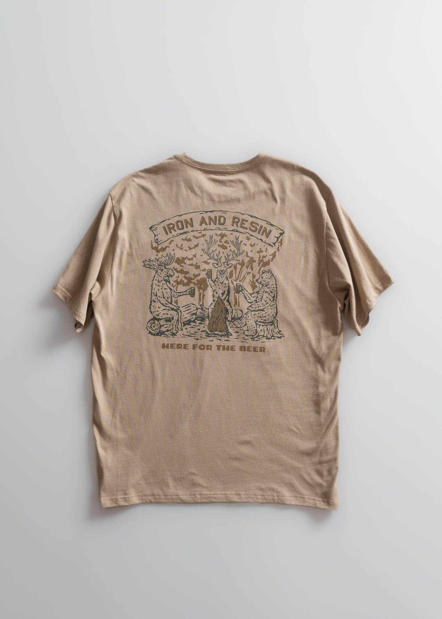 Here For The Beer Pocket Tee