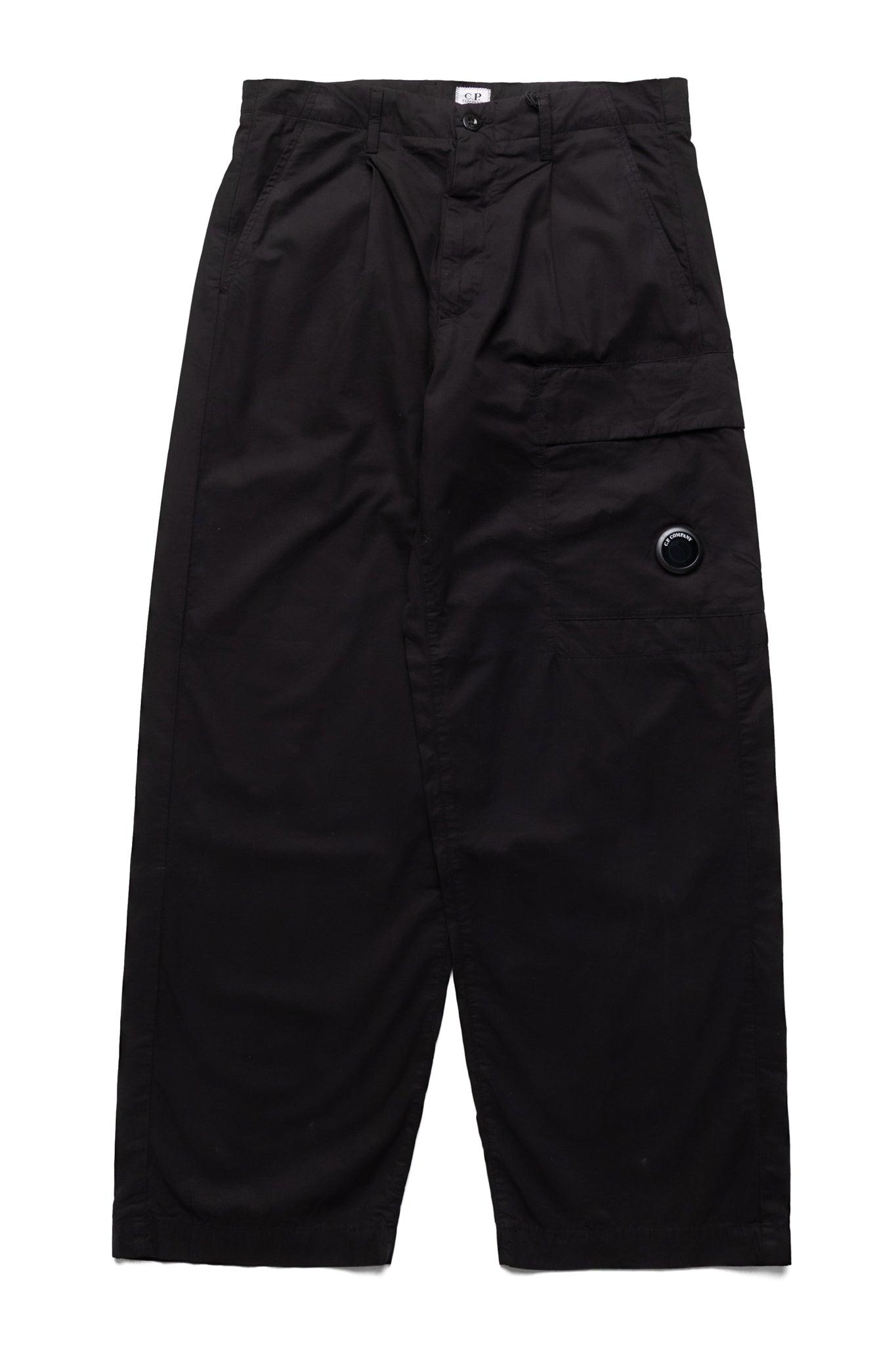 Cargo Pant In Microreps Boxy Pleats - Black