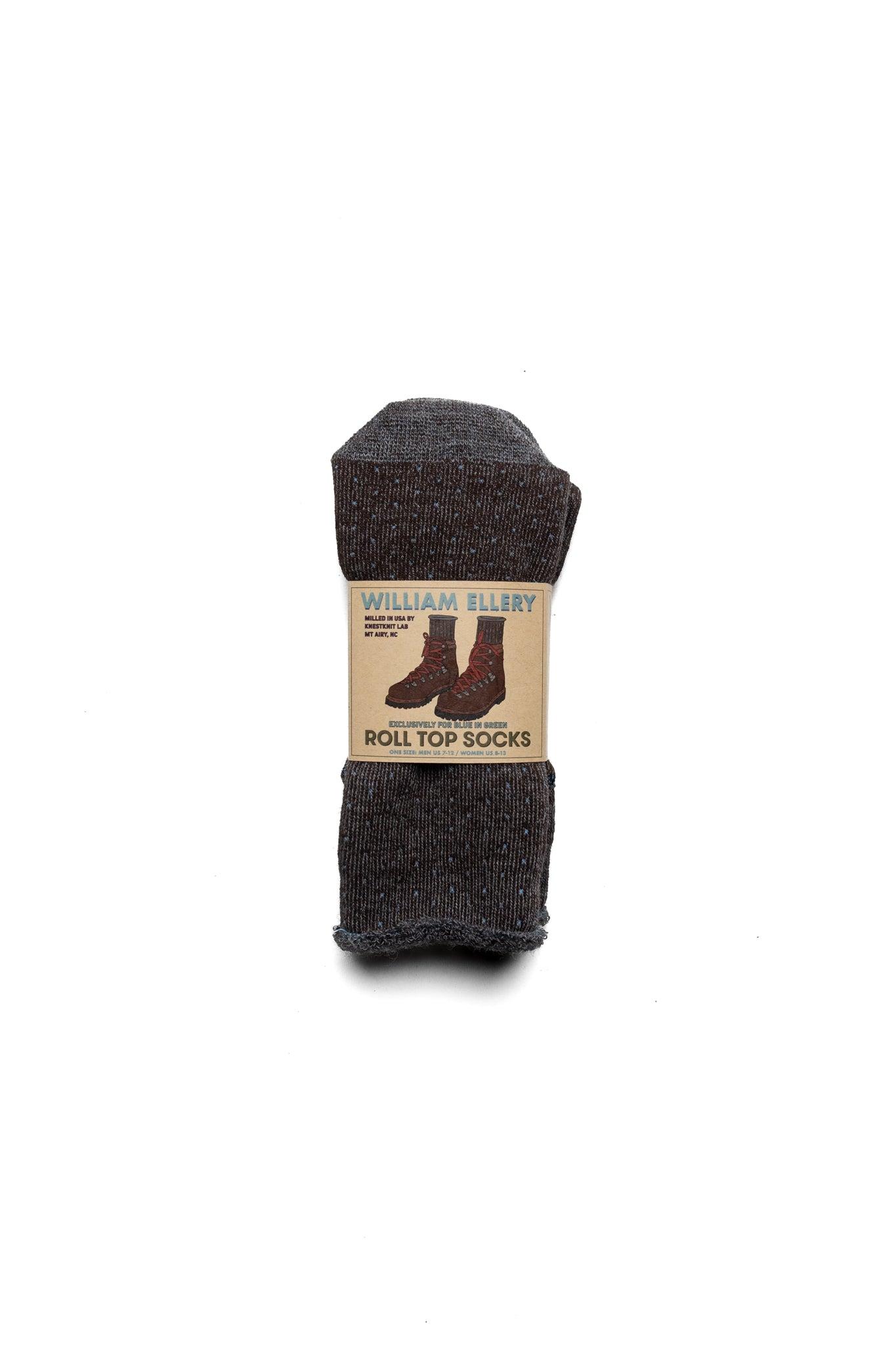 Roll Top Socks For Blue in Green