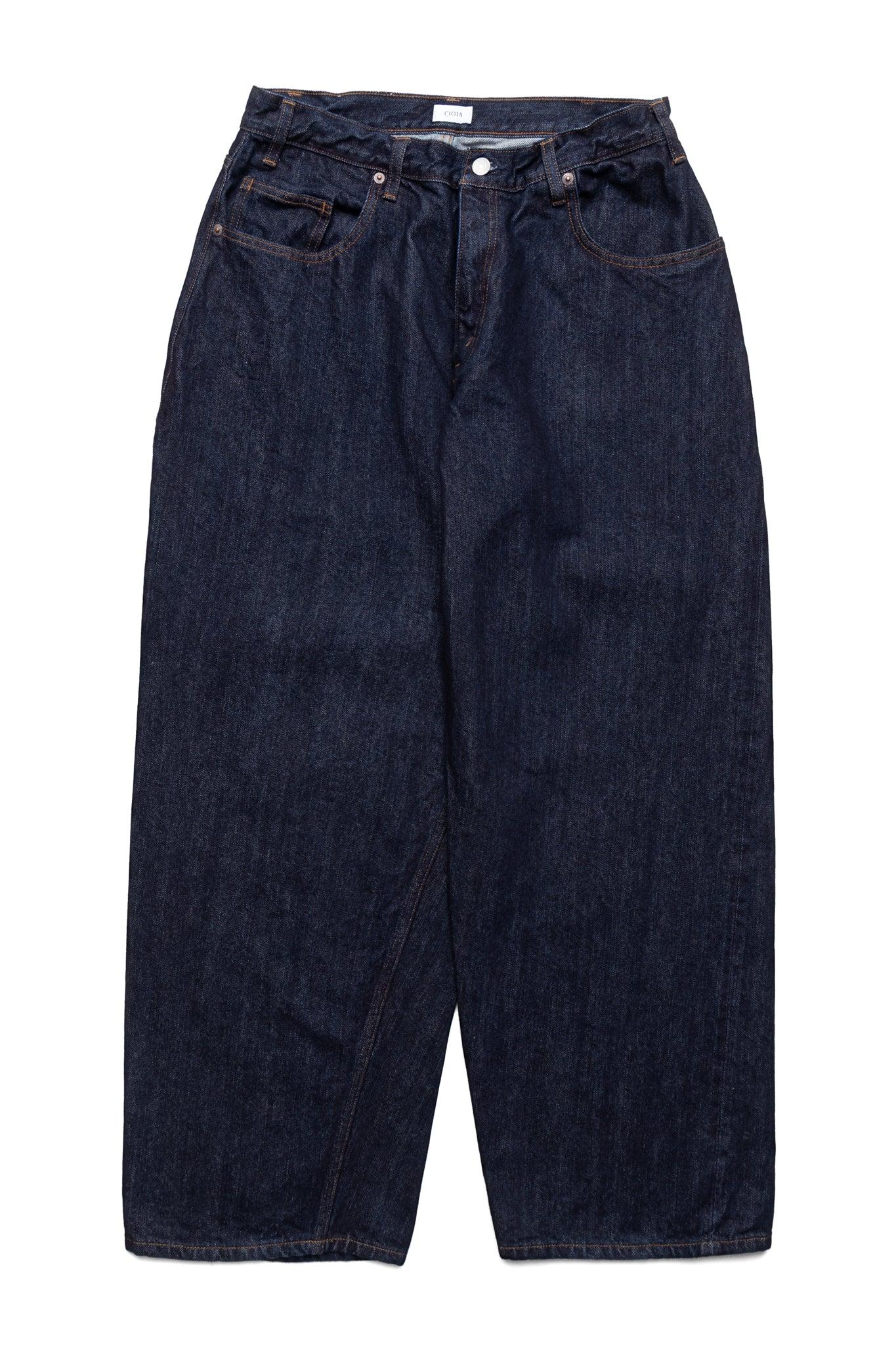 Wide Baggy 5 Pocket Pants - Dark Navy (One Wash)