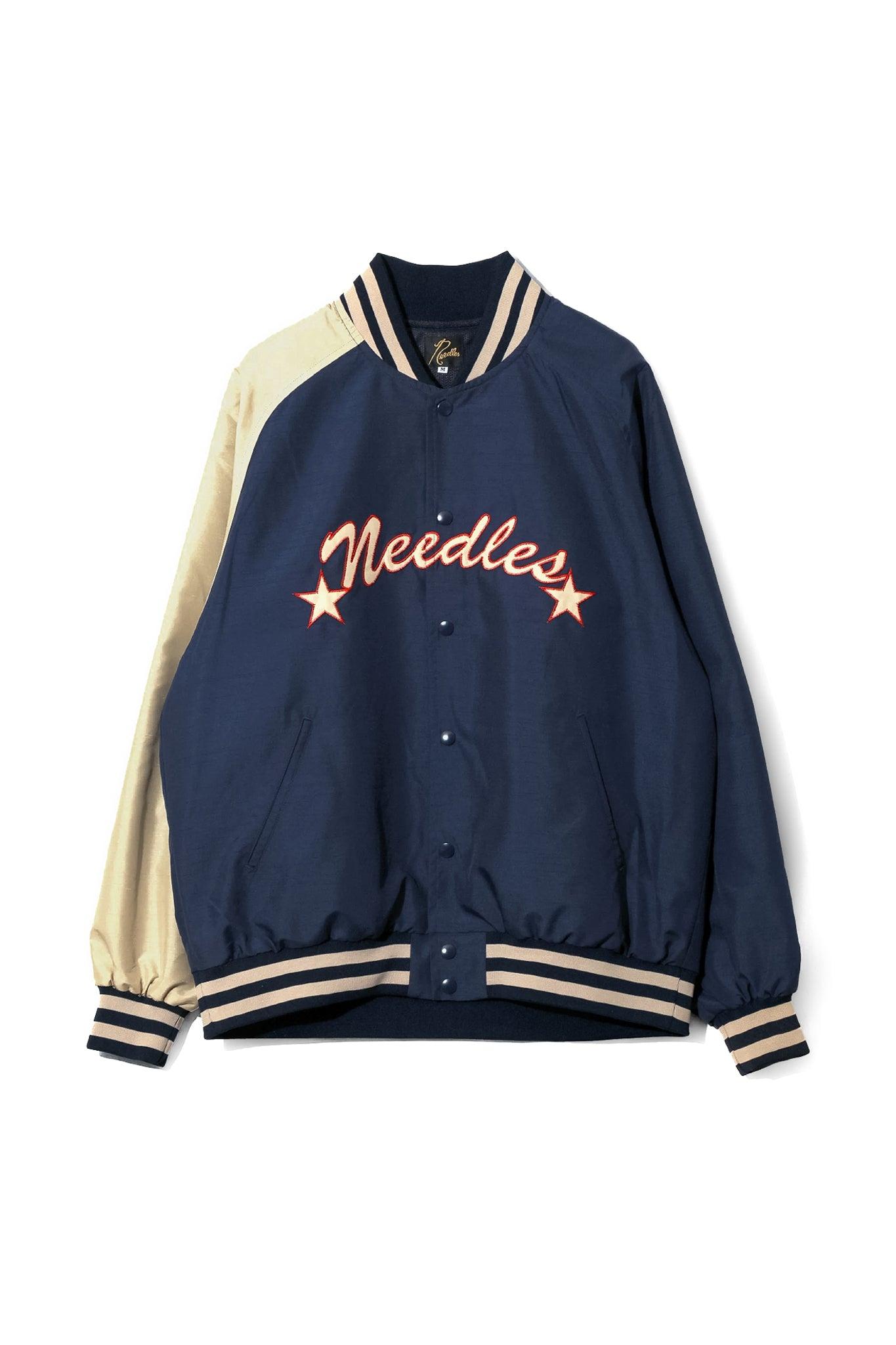 Stadium Jacket Poly Shantung - Navy