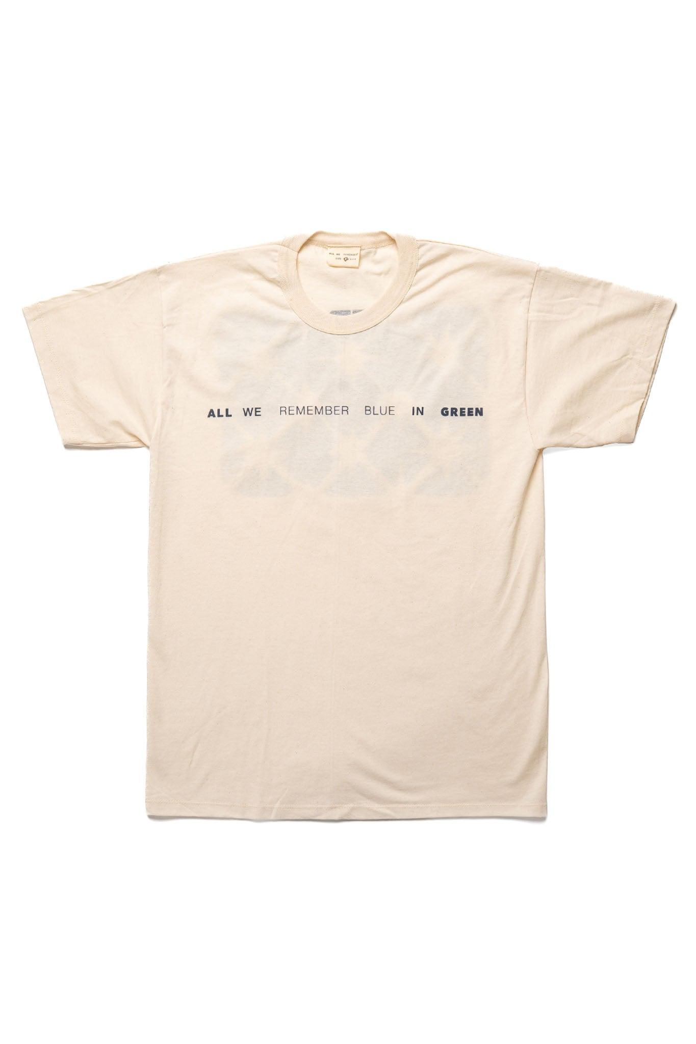 All We Remember x Blue in Green Classic Tee - Natural Indigo Shibori Screen-Print