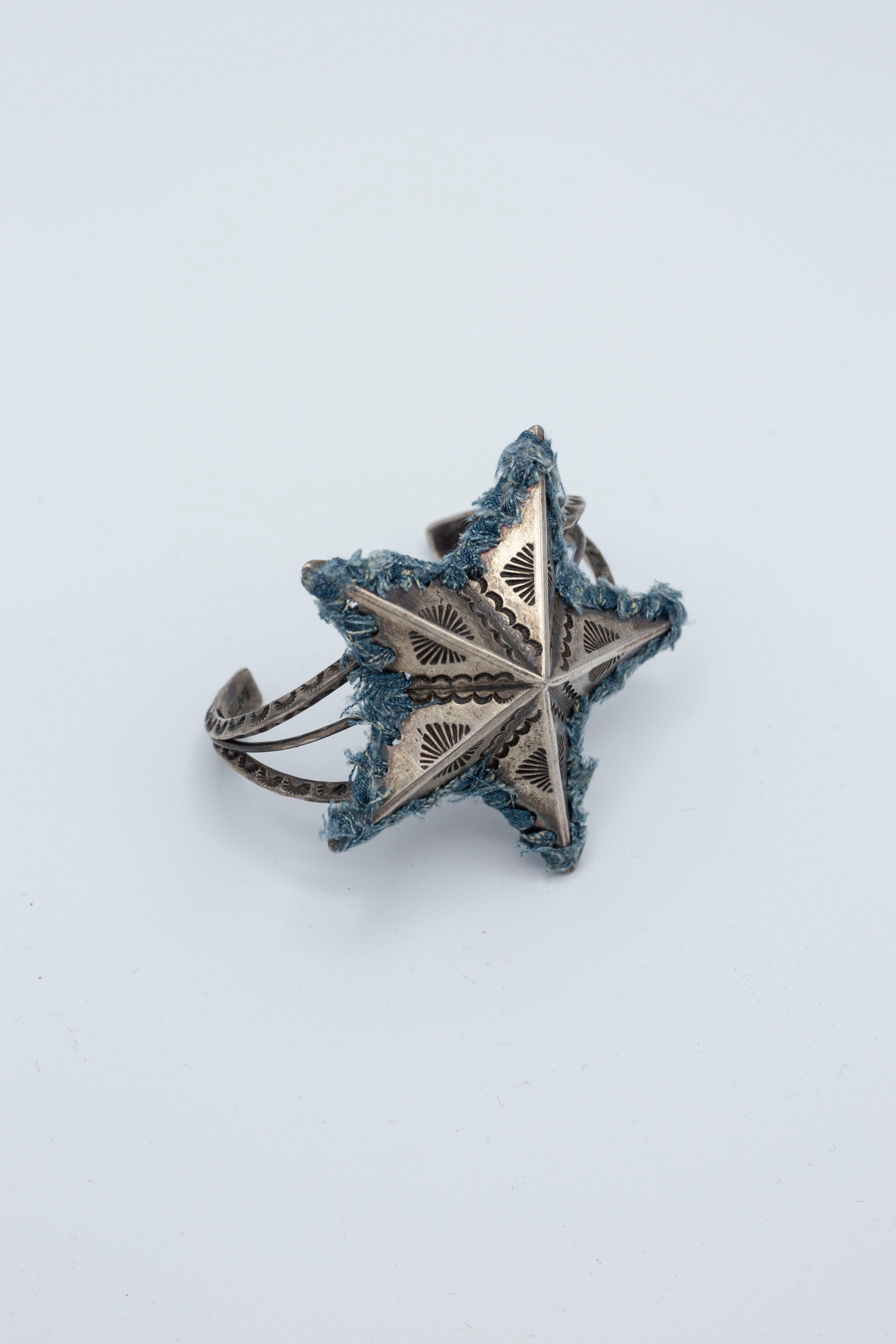 Denim Woven Brass APOLO Bracelet (L)