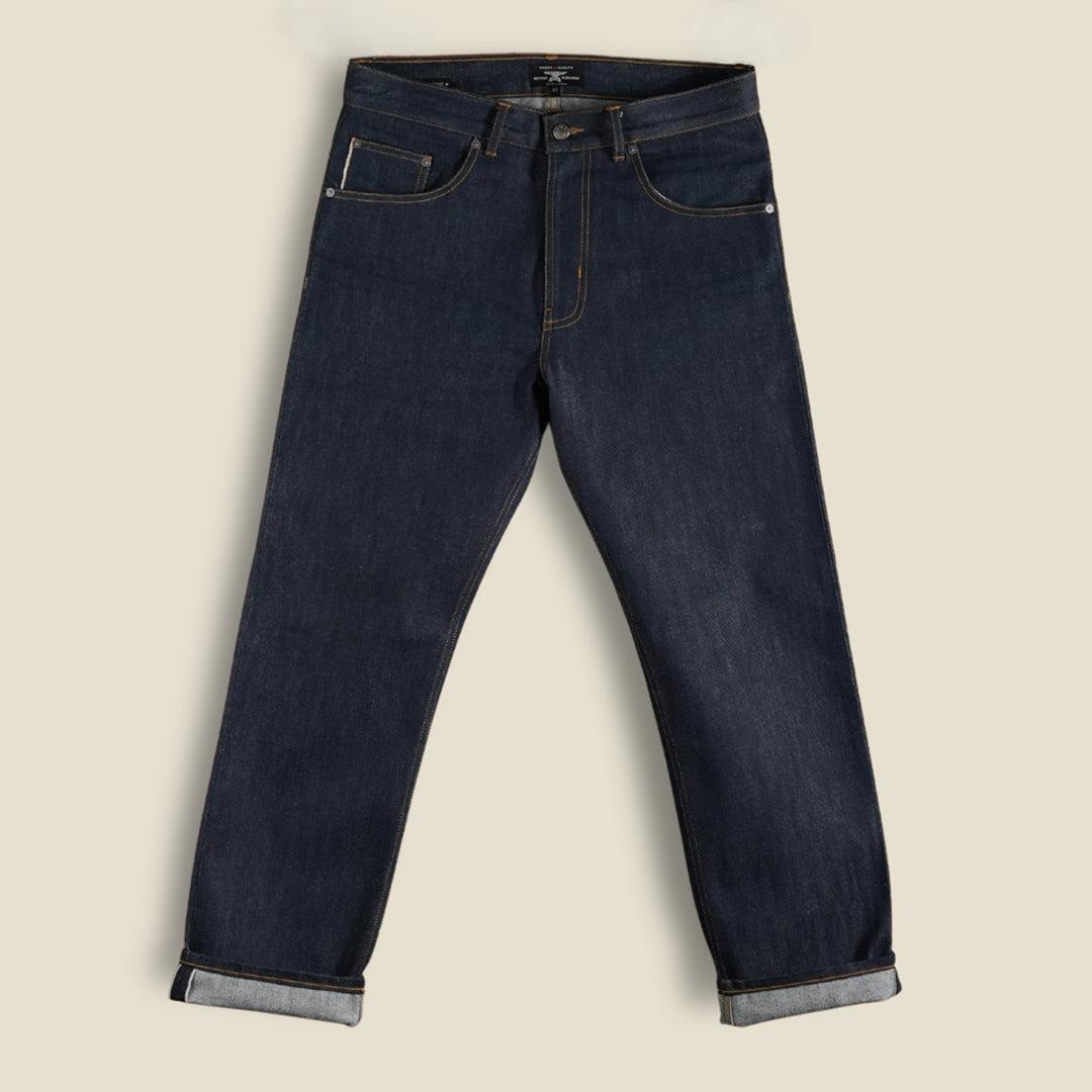 15 Oz Blue Blood Five Pocket 2.0 Selvedge Denim For Men ( True Straight)
