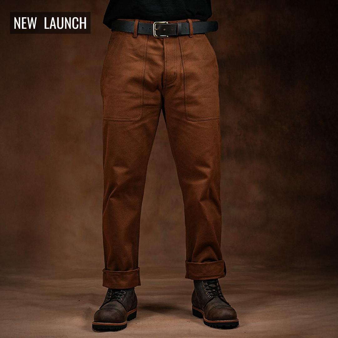 Fatigue Pants Fox Brown 12 Oz Duck Canvas For Men (True Straight)