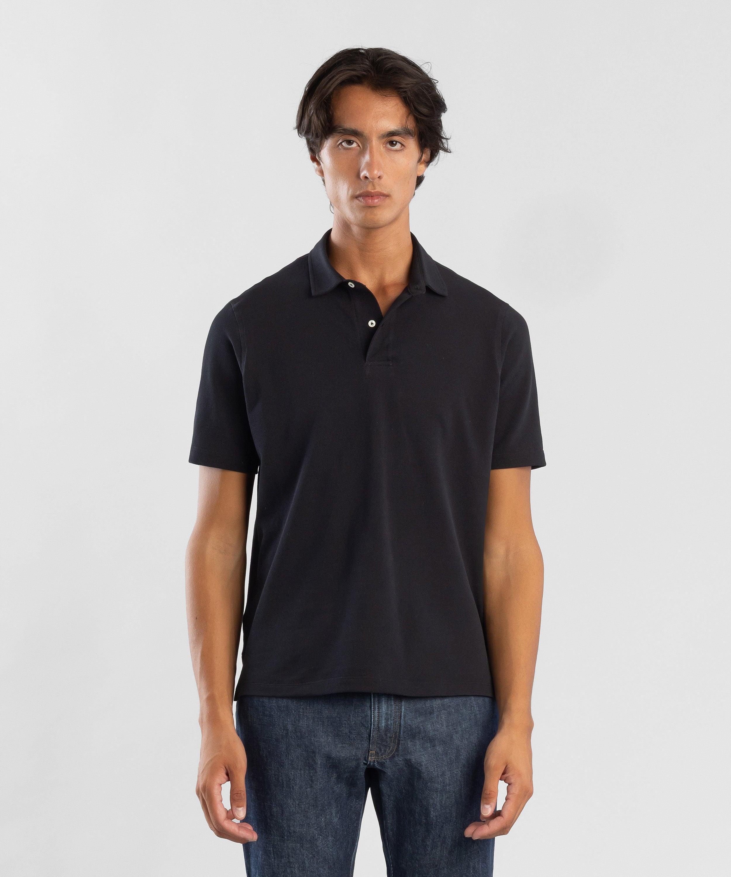 Pique Polo Black Men's Polo Shirt