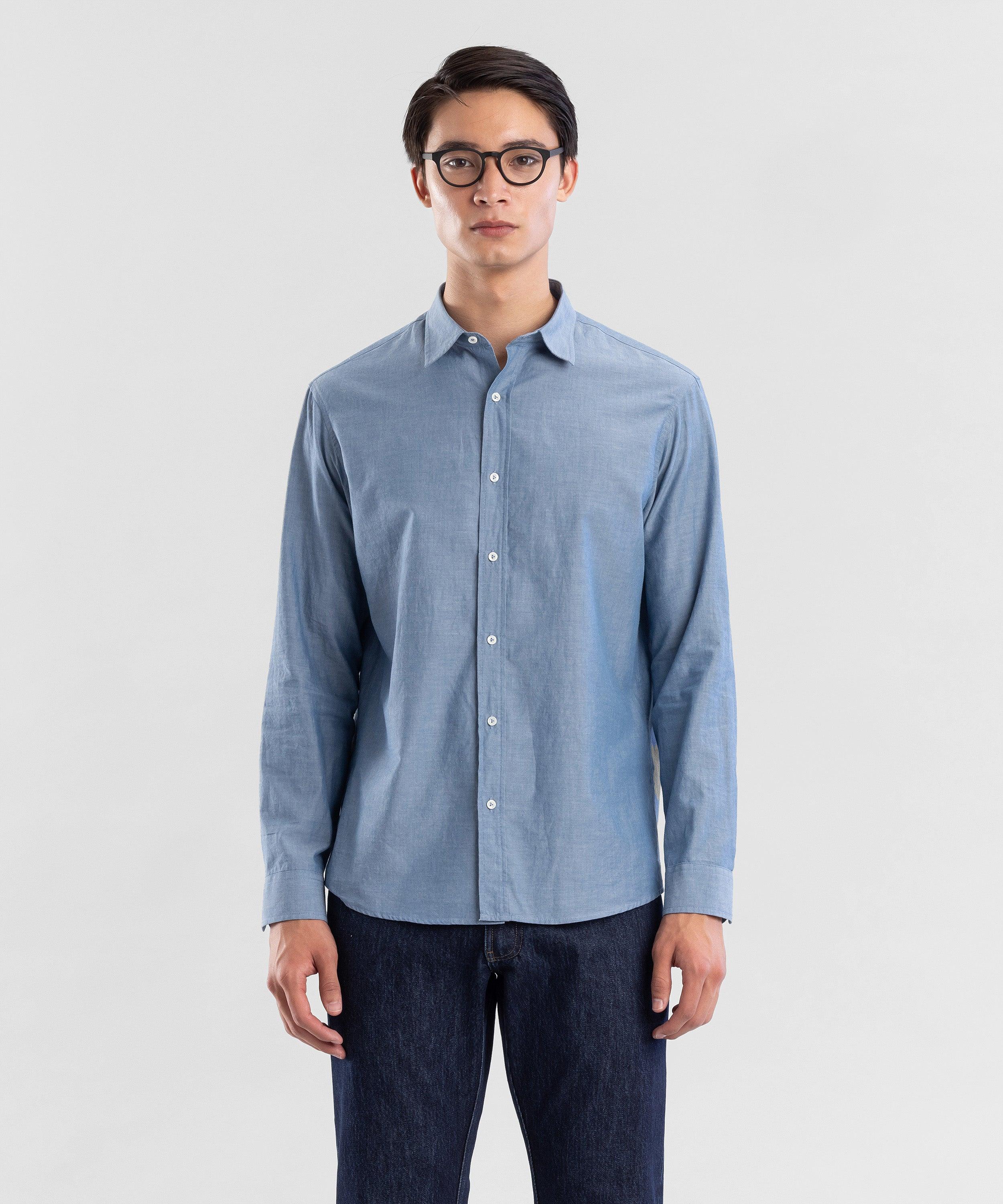 Renaissance Man Western Blue Men's Chambray Shirt