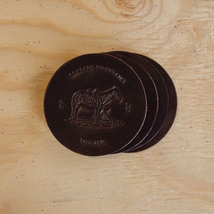 Wrangler Coaster Set - Dark Brown