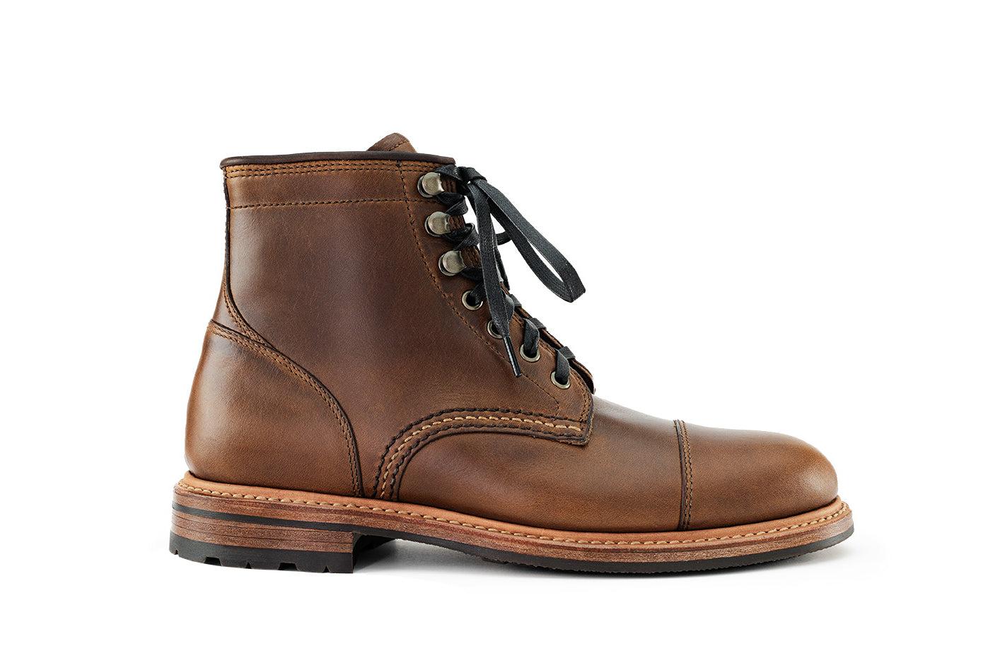 Ernest Cap Toe Boot Whiskey