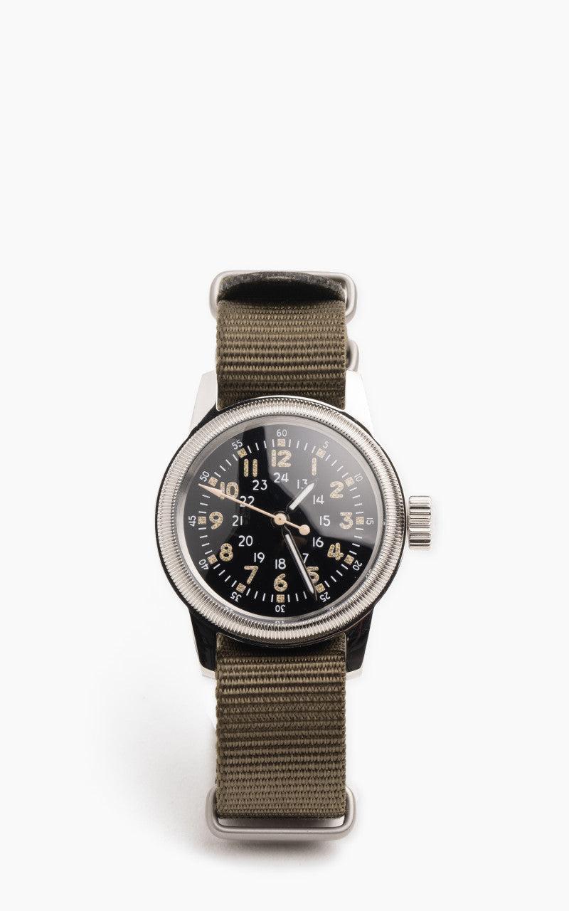 A-17 Vintage Military Watch Green Nylon Strap