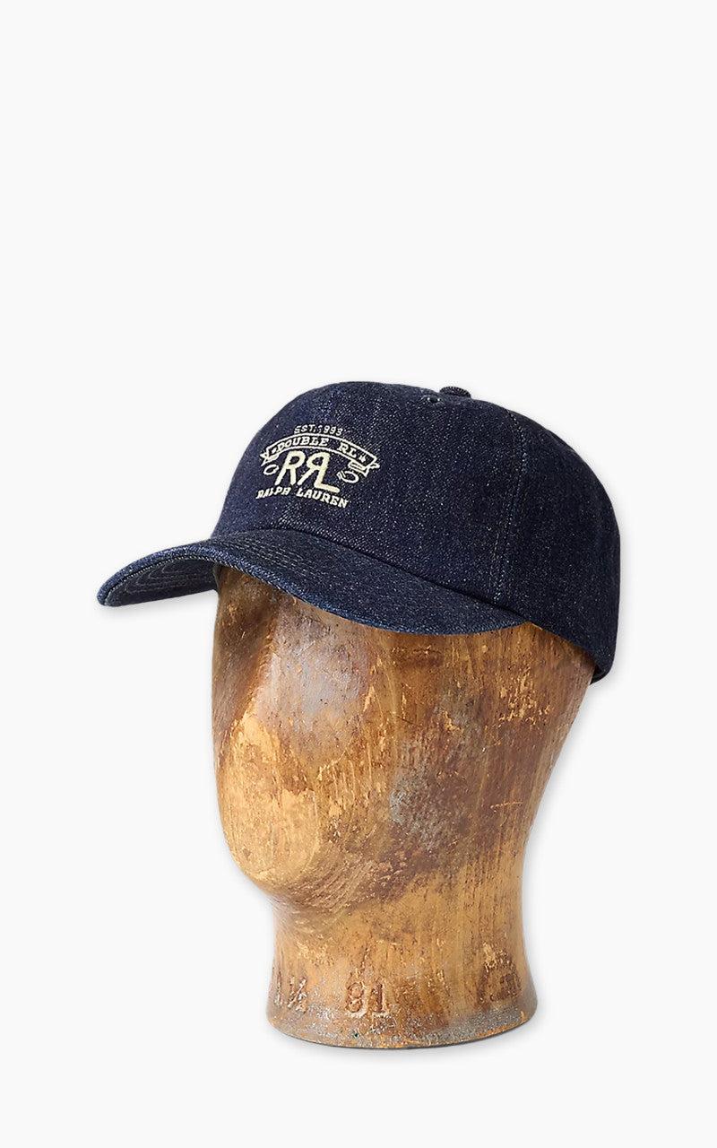 Ranch Logo Denim Ball Cap Indigo Rinse