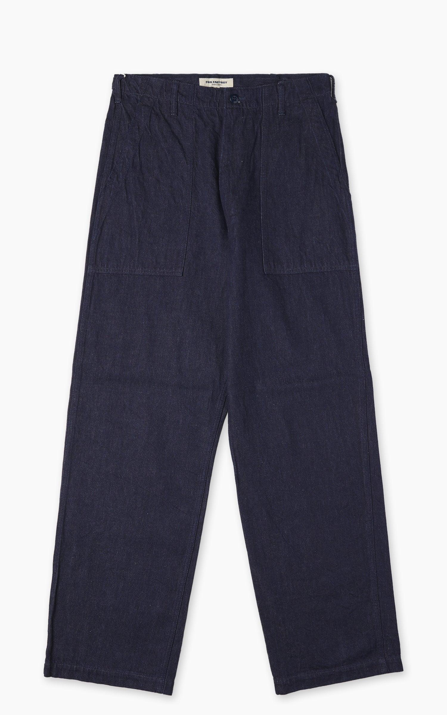 F0541 Three Eight Loom Denim Baker Pants Indigo