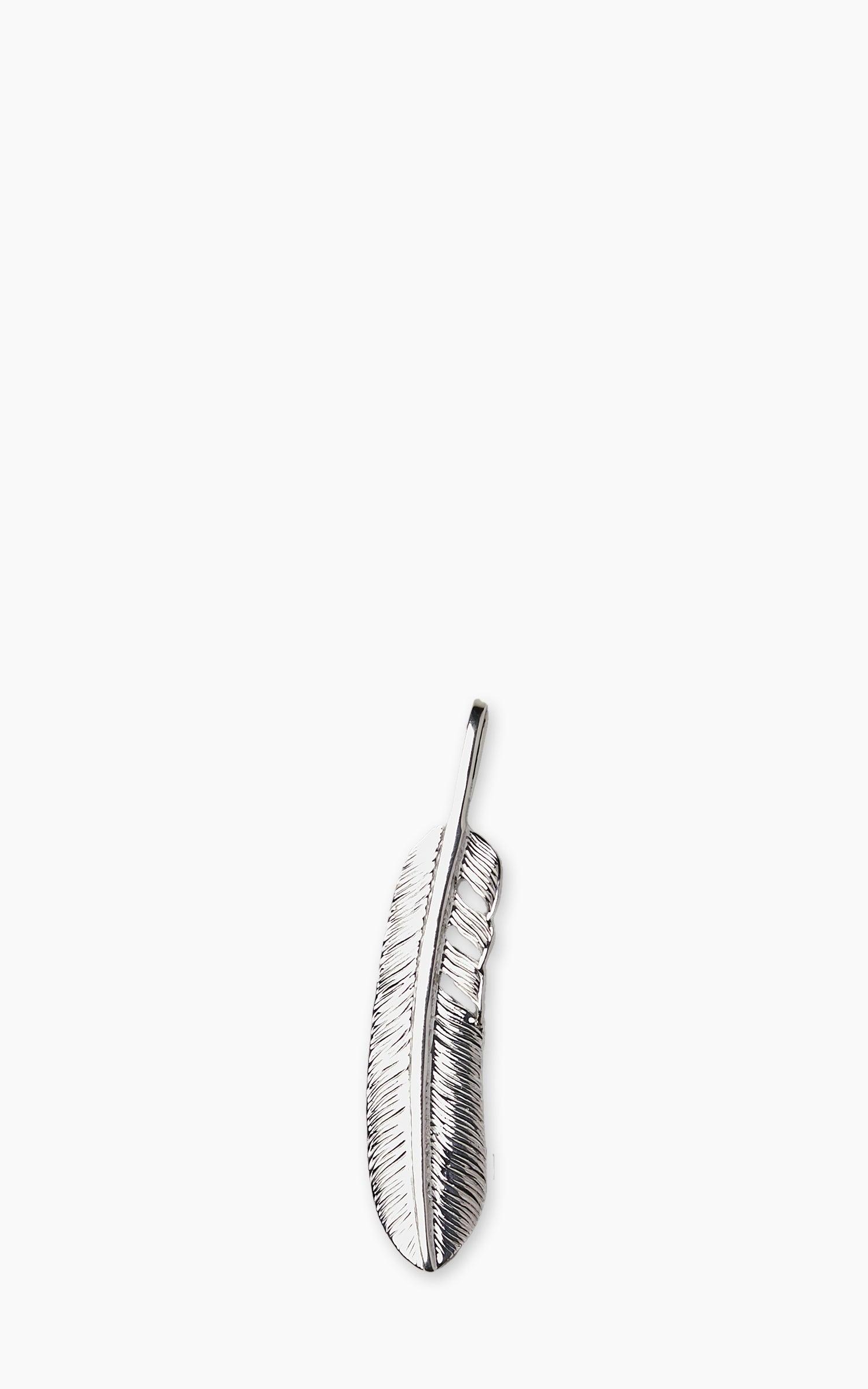 P-519R (M) Feather Pendant Silver