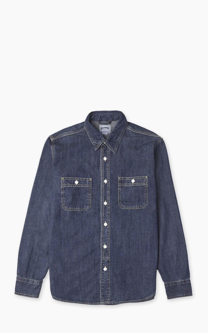 U.S. Cotton Denim Work Shirt Vintage Wash Indigo