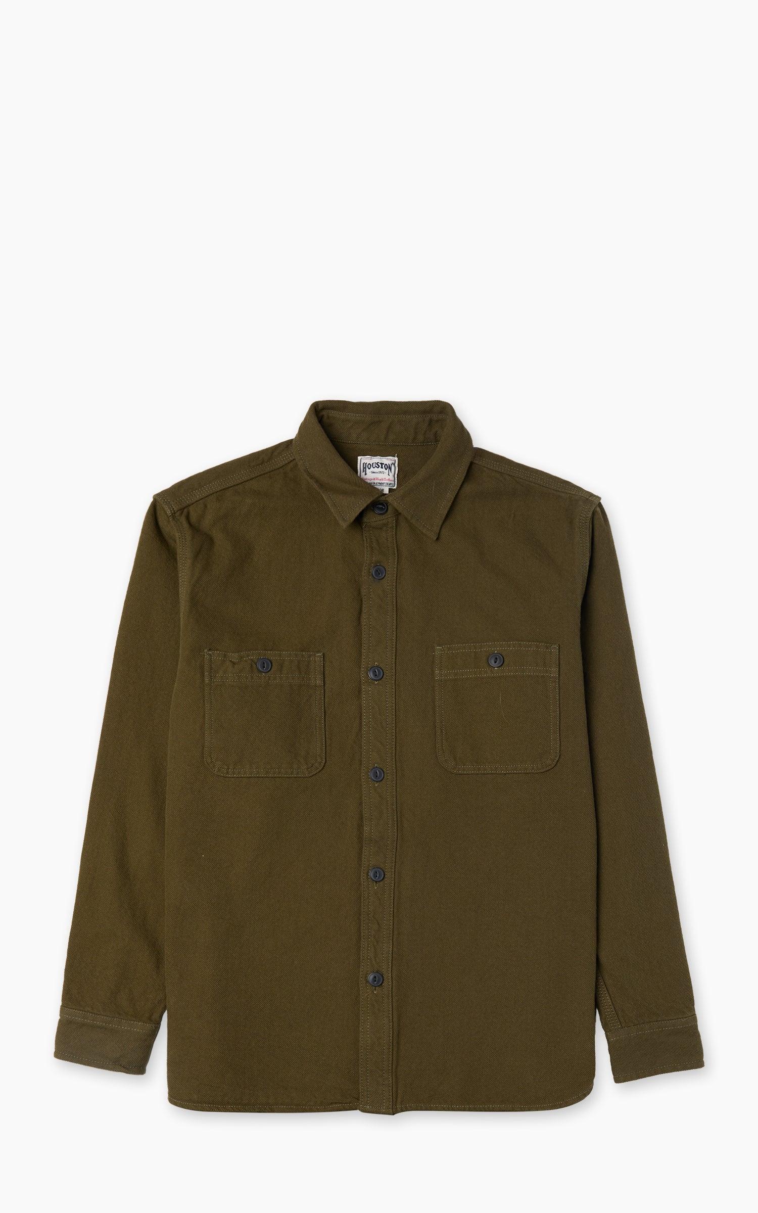 Solid Heavyweight Viyella Shirt Olive