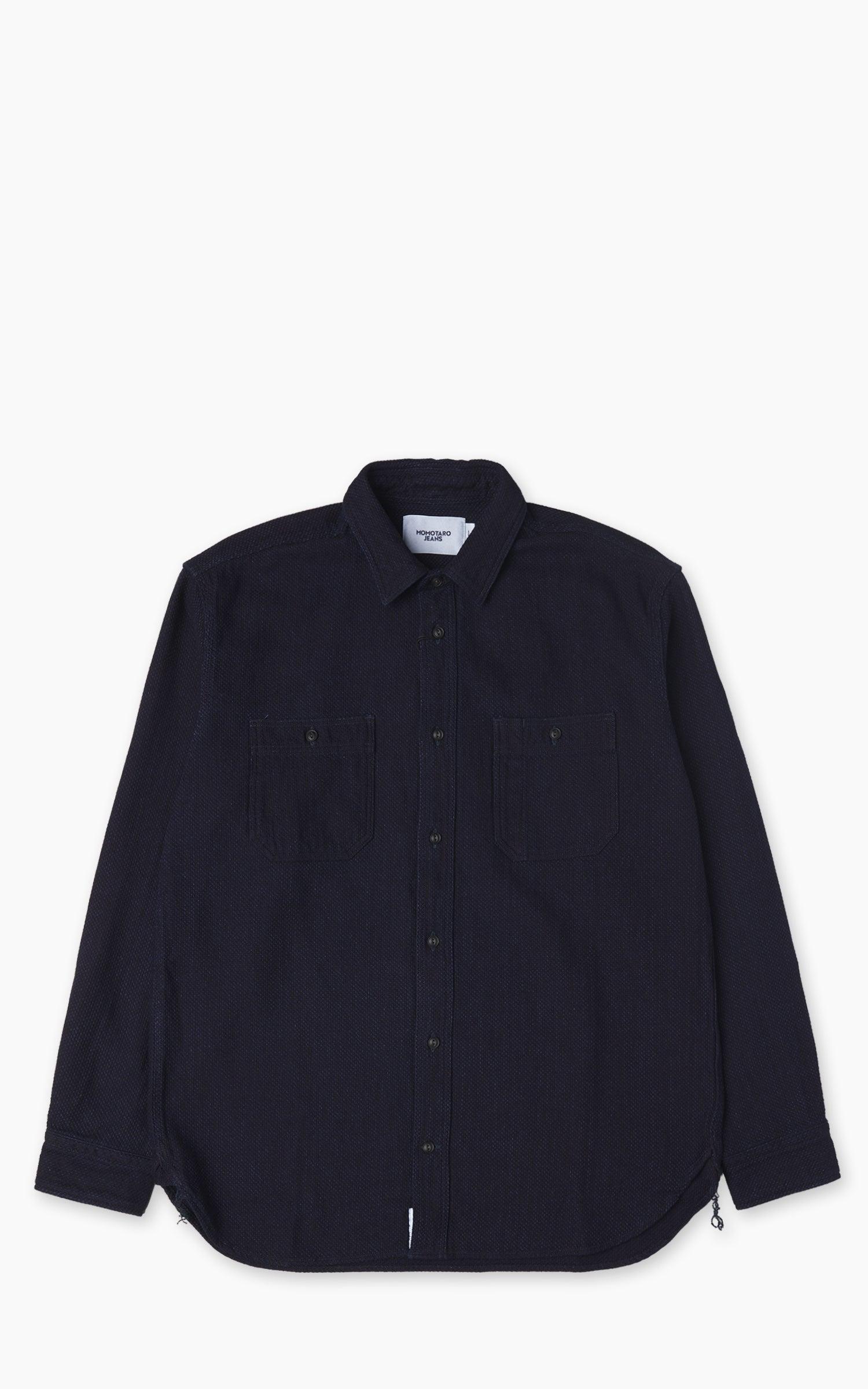 MMLS6018 Sashiko Work Shirt Indigo