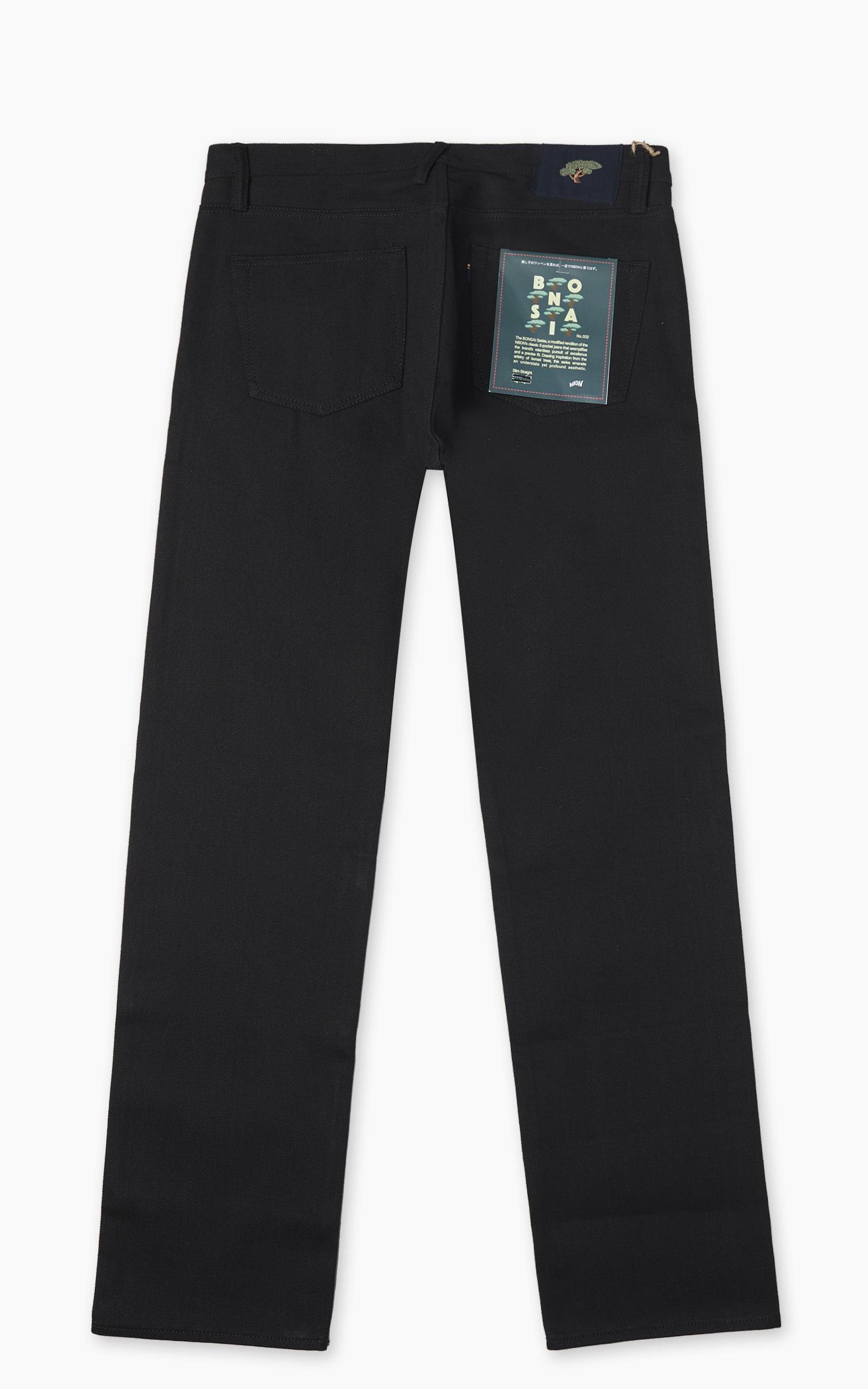 Bonsai 002 Slim Straight Selvedge Jeans Black x Black 15oz