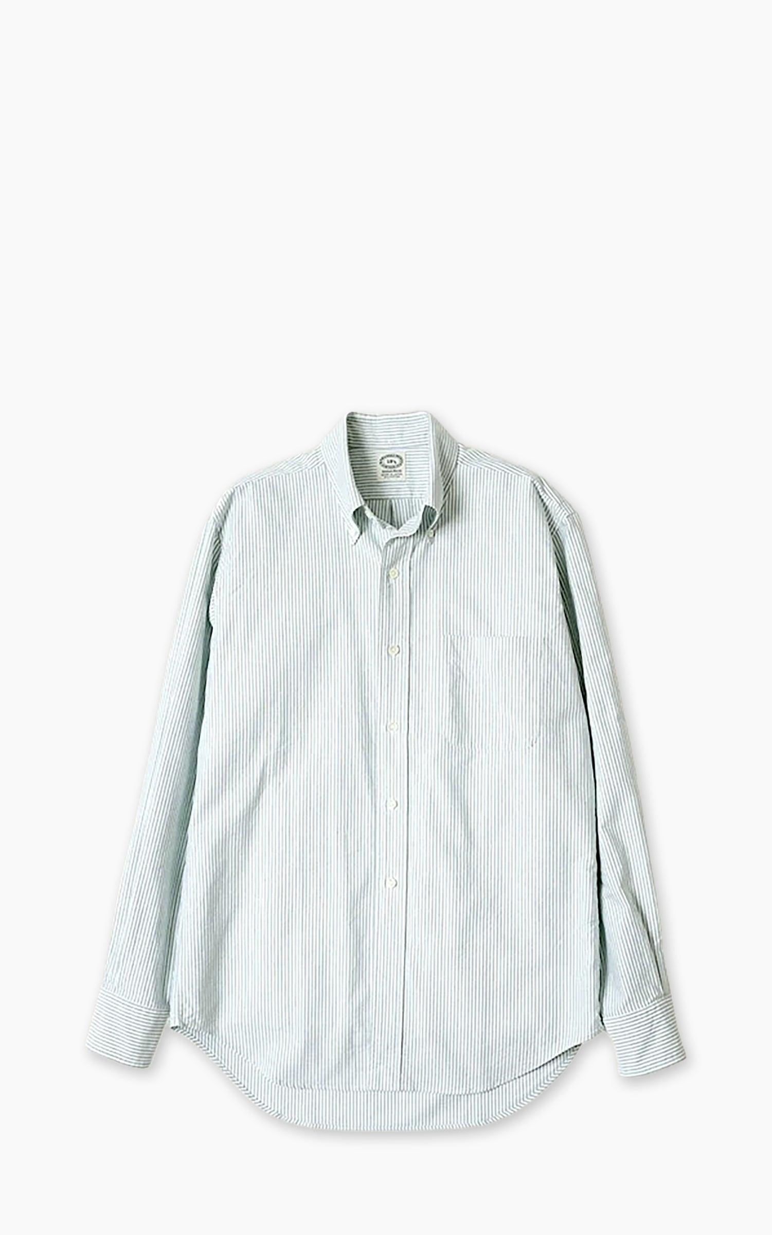Vintage Ivy Button-Down Oxford Shirt University Stripes Green
