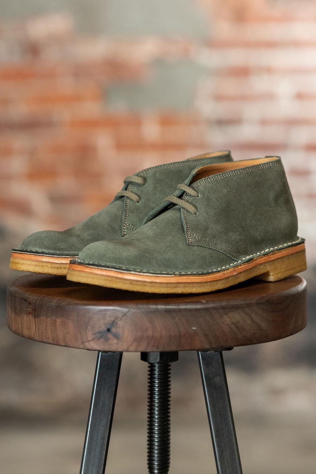 John Lofgren Military Desert Boot - Japanese Suede Olive