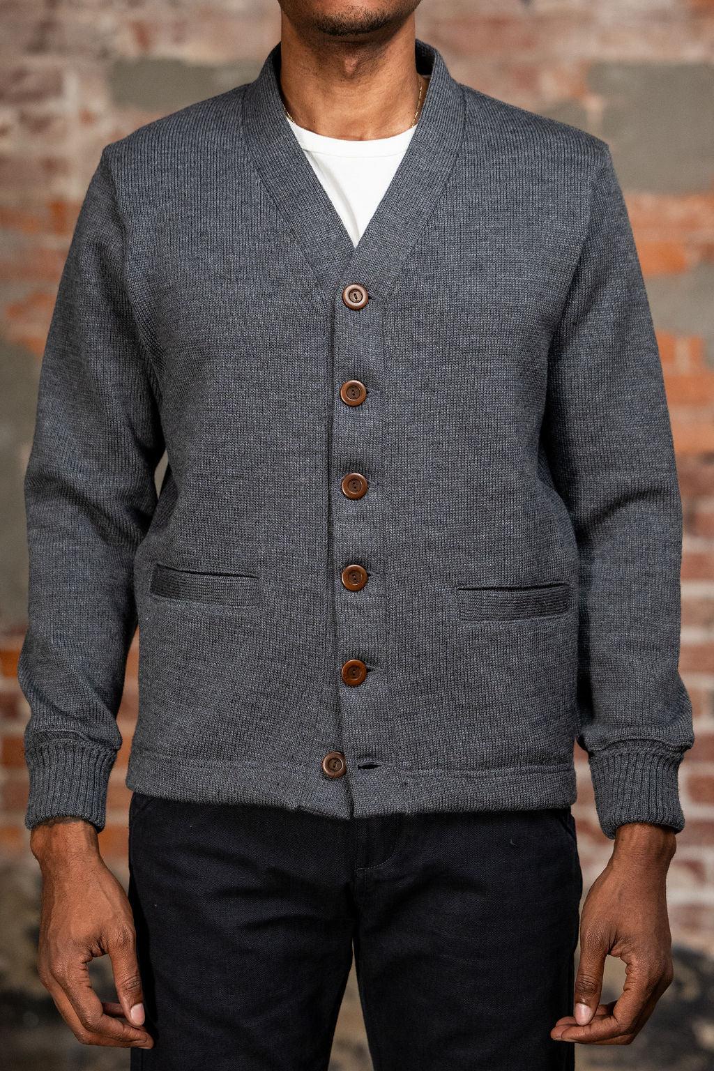 Dehen 1920 Classic Cardigan - Charcoal