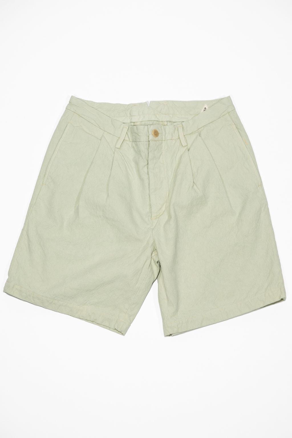 10oz Canvas 2-Tuck Shorts - Matcha